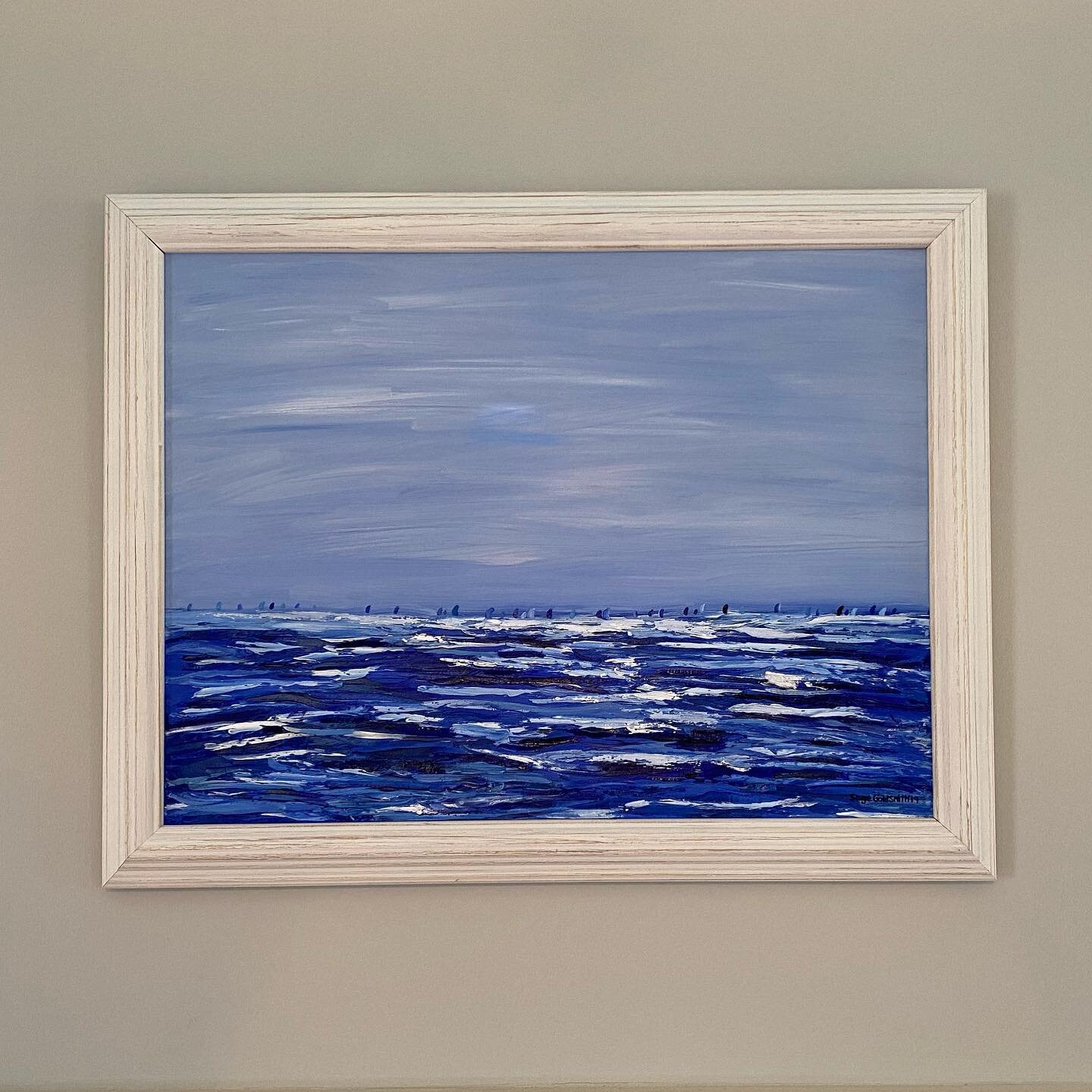 &quot;Shades of Blue&quot; (18&quot; x 24&quot;) oil on canvas is: SOLD 🔴 👏🏻 Purchase a one of a kind oil painting, and be done with holiday shopping! 🎄🎨🎁✅ #sagegoldsmithpaintings #oilpainting #creative #create #supportlocalartists #art #seasca