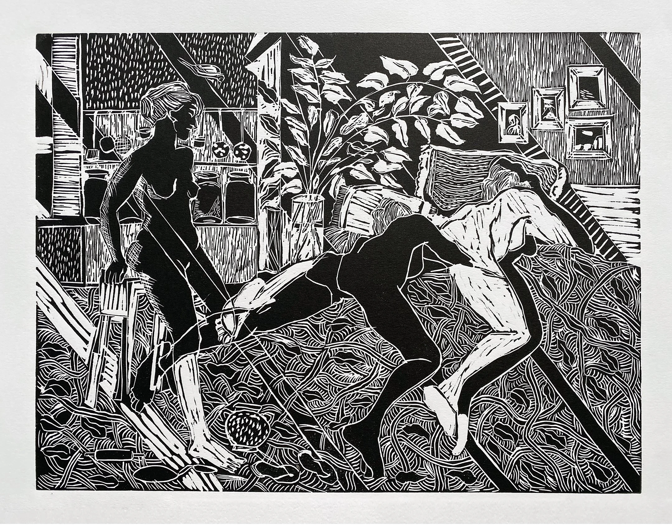 Untitled, 16" x 12", Linoprints on 220 GSM Fabriano Rosapina Paper, E 1/6