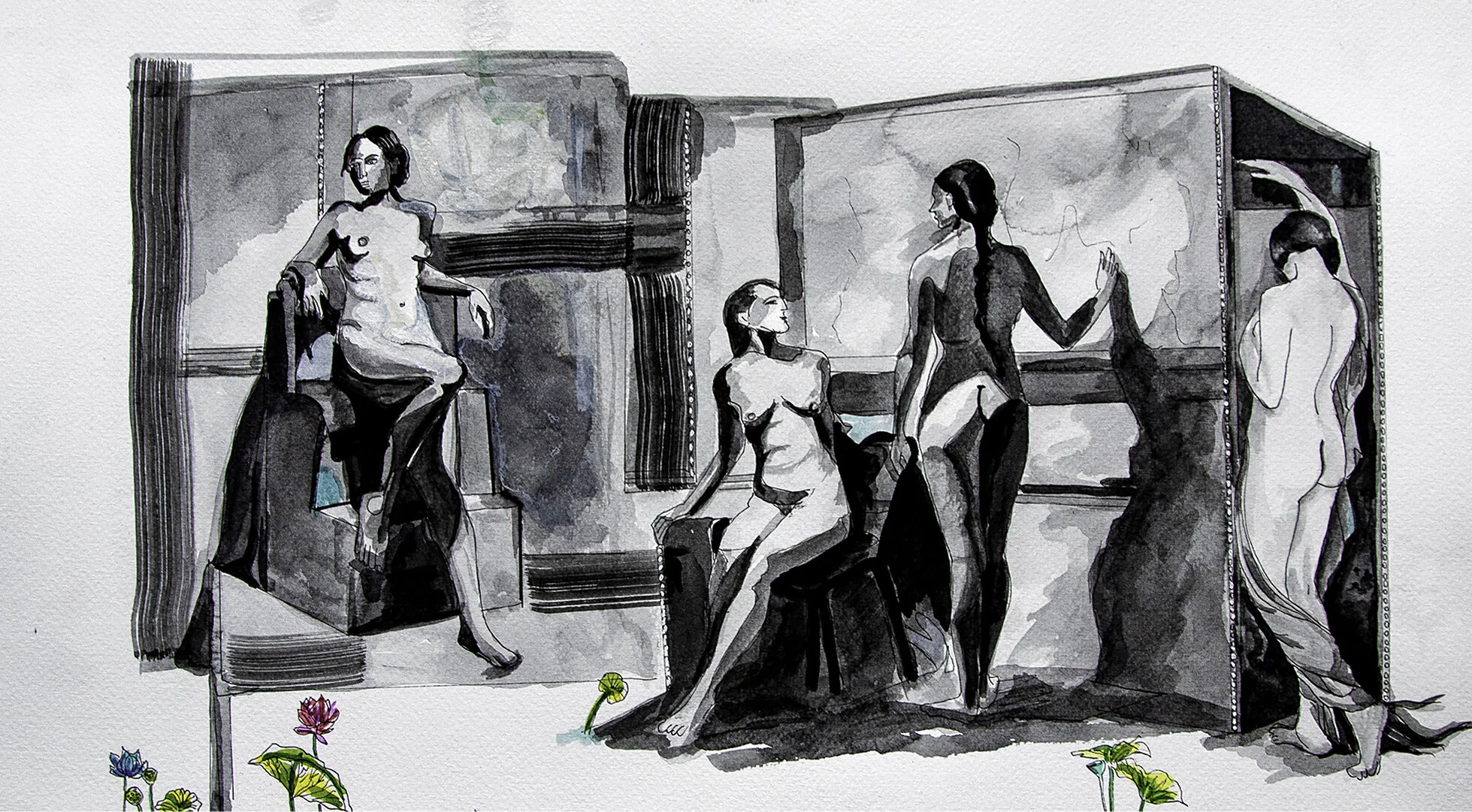 Unlock III, 51 cm x 30 cm, Mixed Media on archival paper