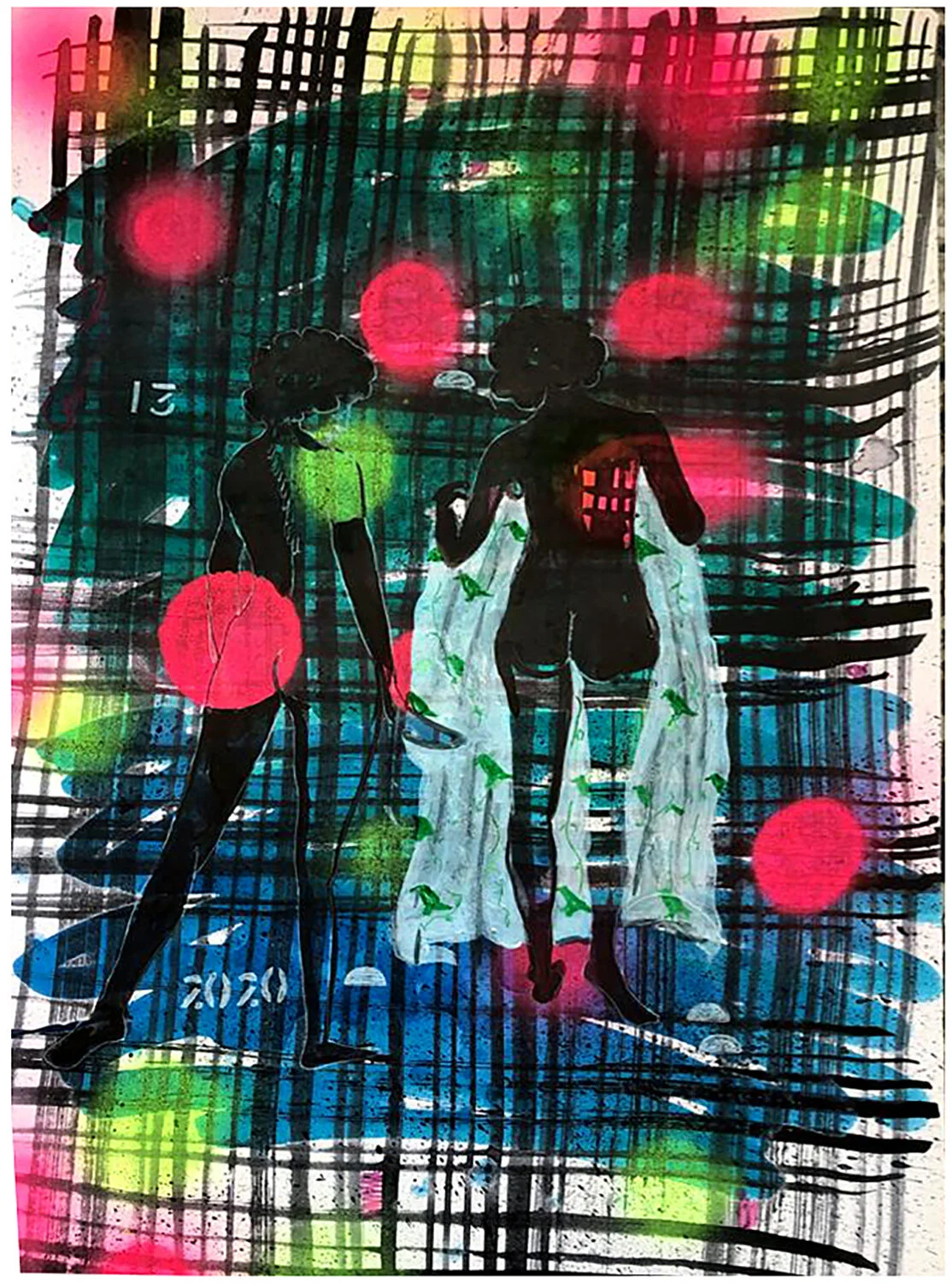 Mixed media on  photography paper, 41 cm x 28 cm