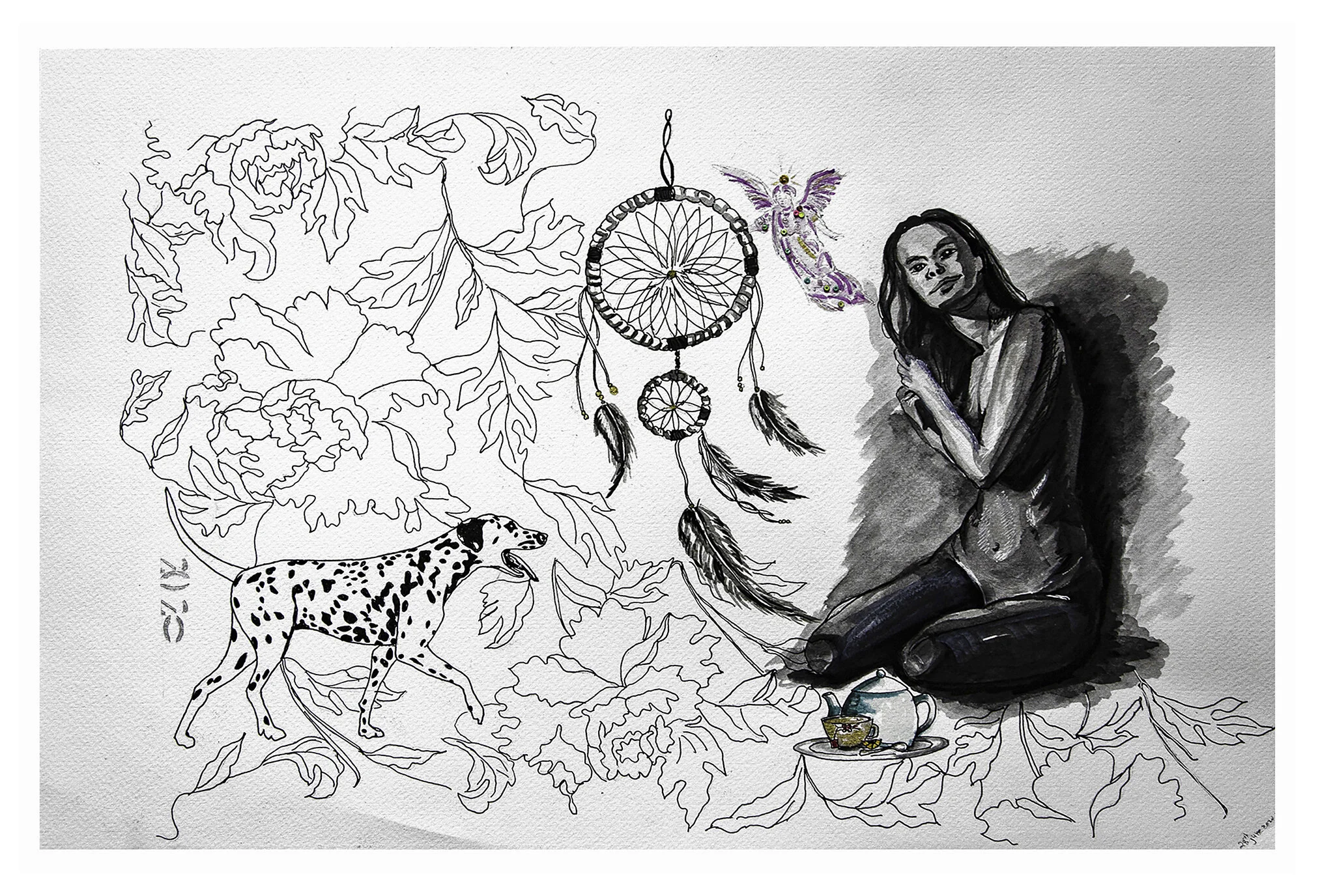 Unlock XV, 51 cm x 30 cm, Mixed media on archival art paper