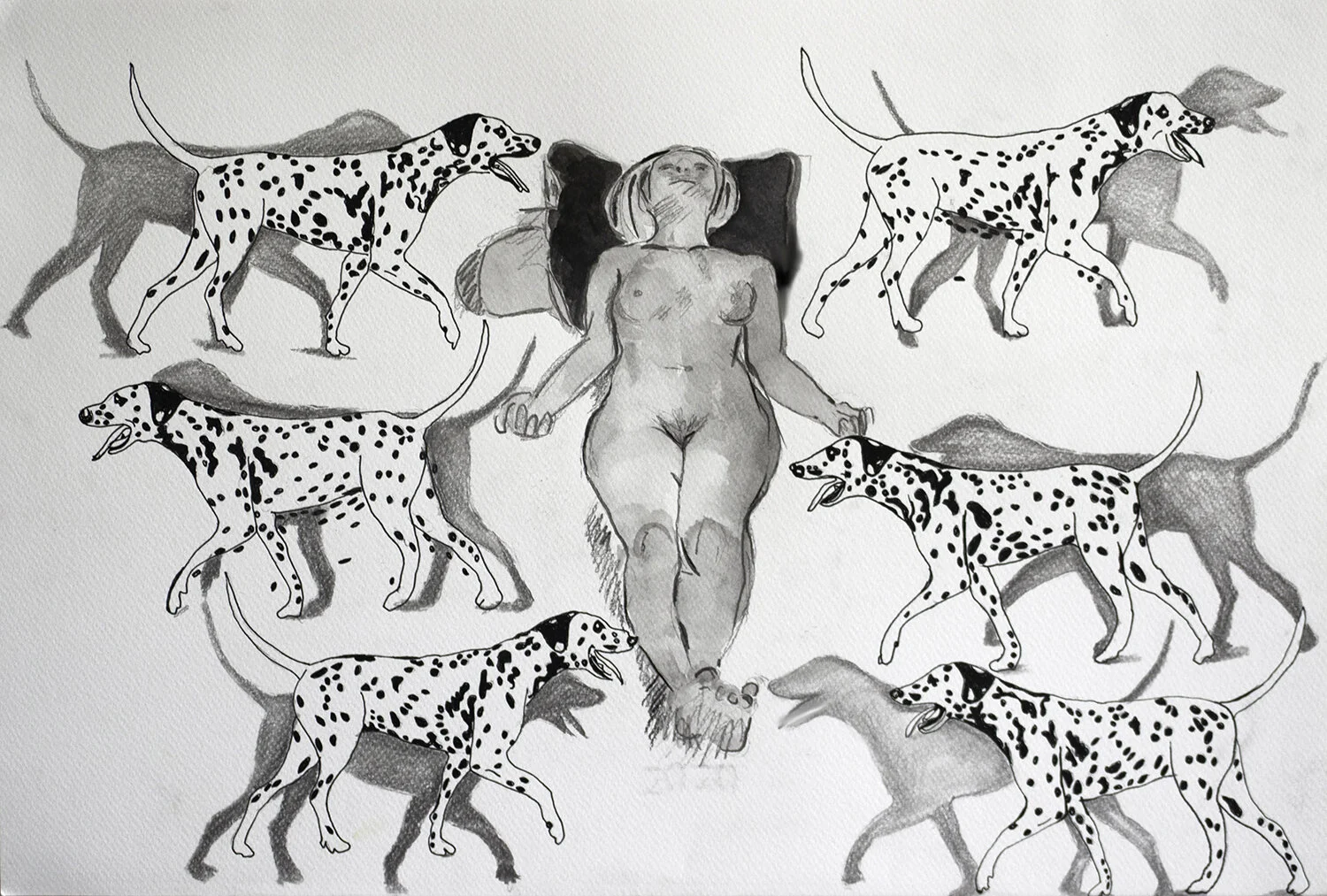 Unlock XI, 37 cm x 55 cm, Chinese Inks and Pen Archival Paper