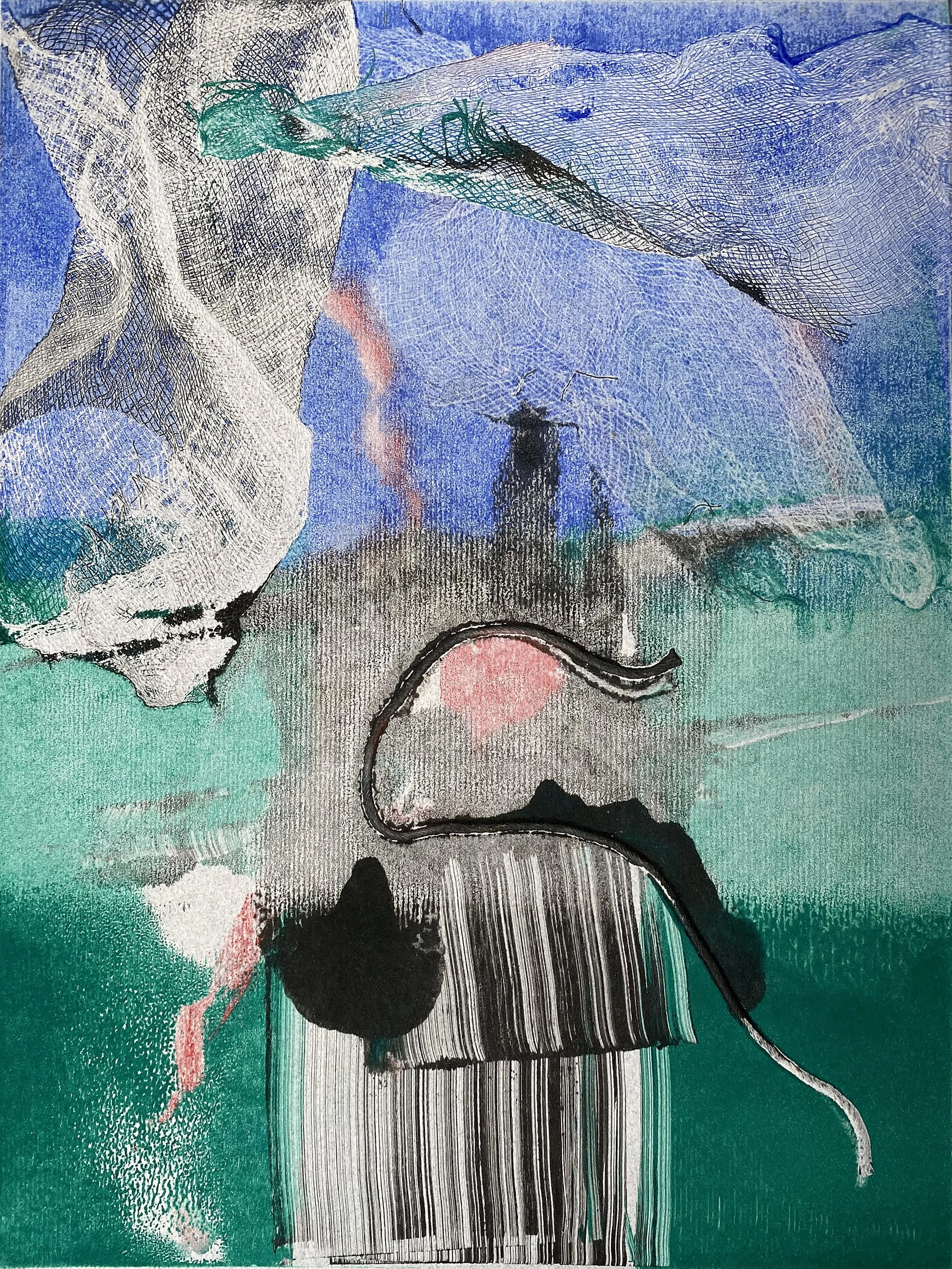 8.75" x 11.75", Collagraph on Archival Paper