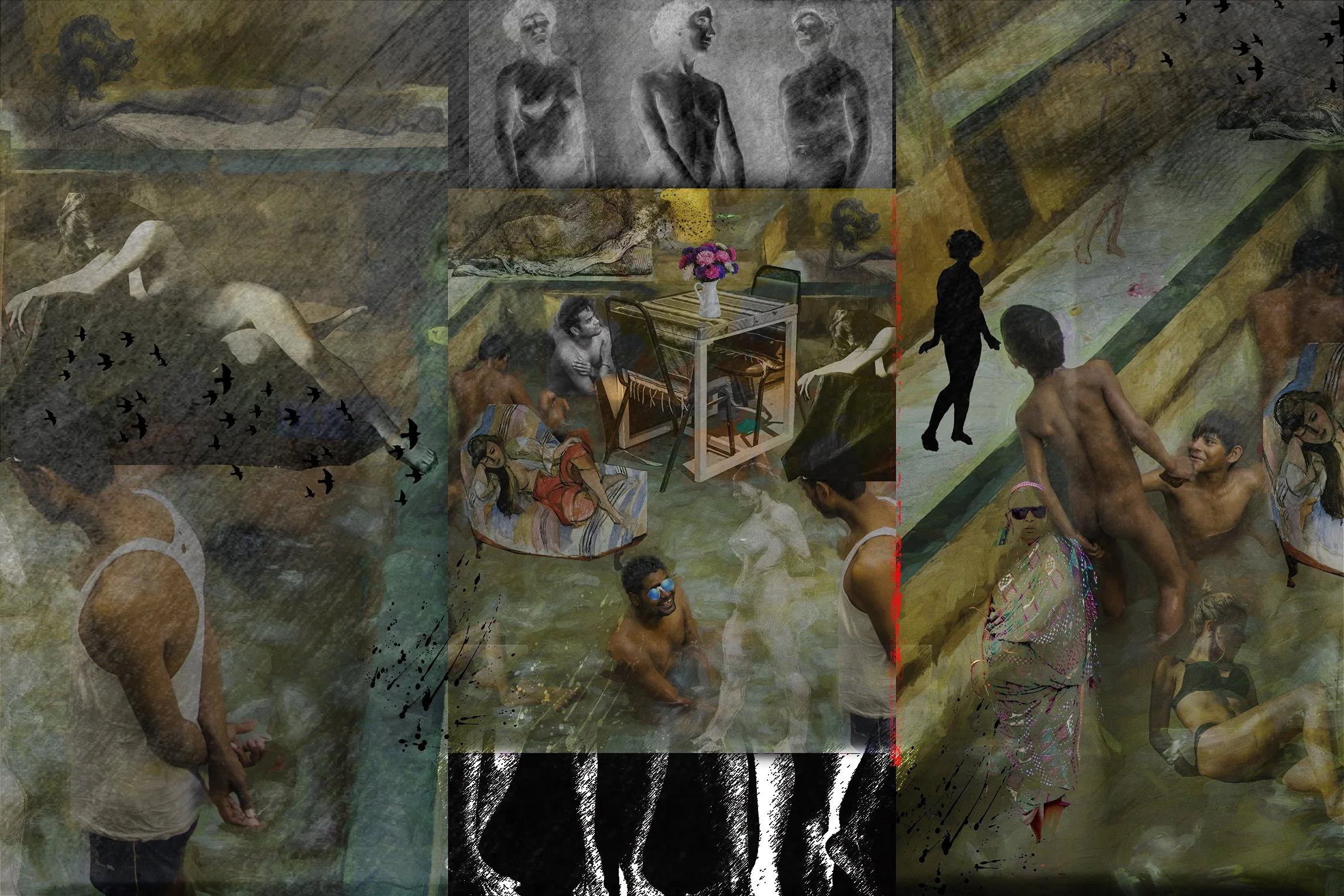 Untitled / 36" W X 24" H / Mixed Media on Archival / Feb 2026