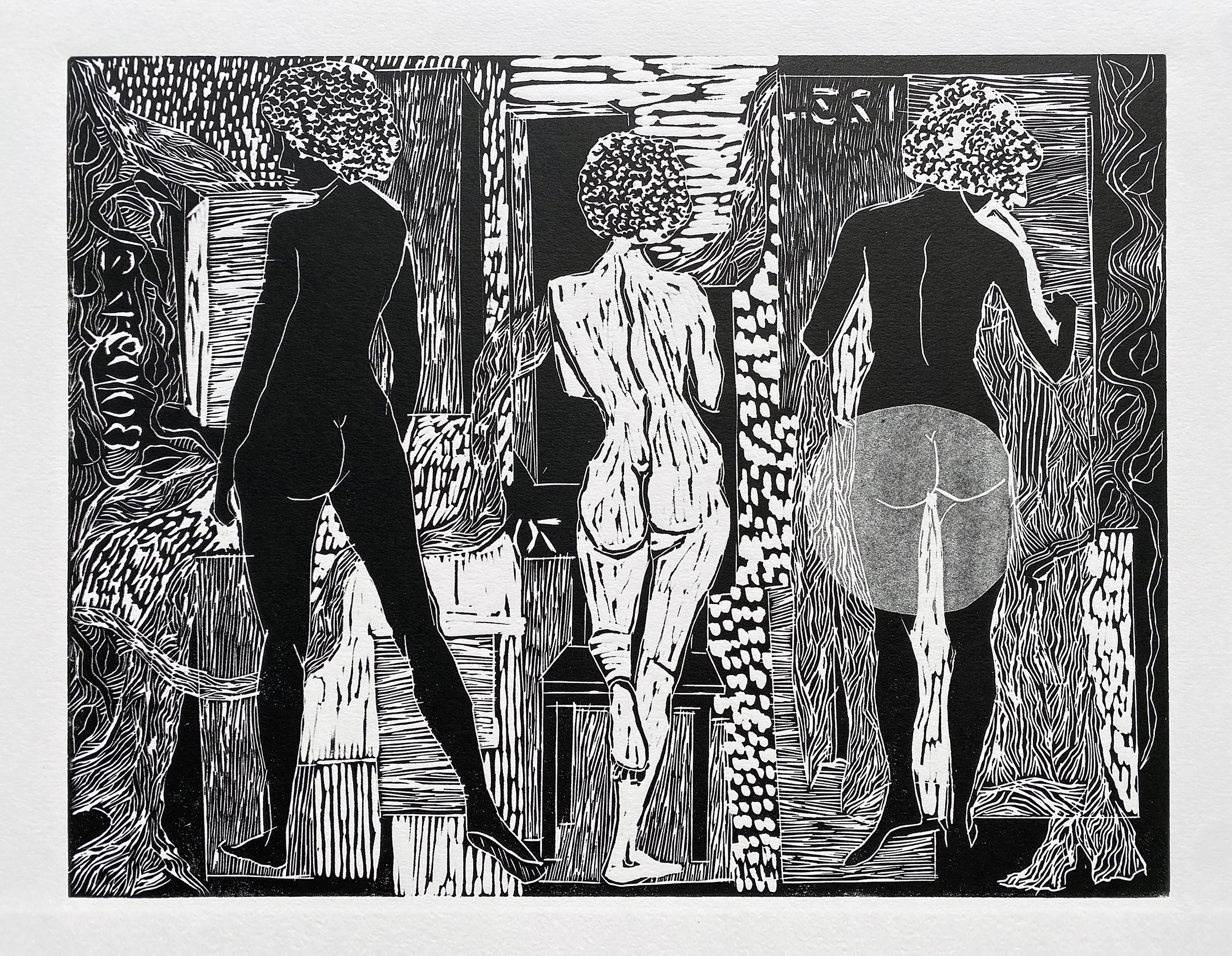 Untitled, 16" x 12", Linoprints on 220 GSM Fabriano Rosapina Paper, E 1/6