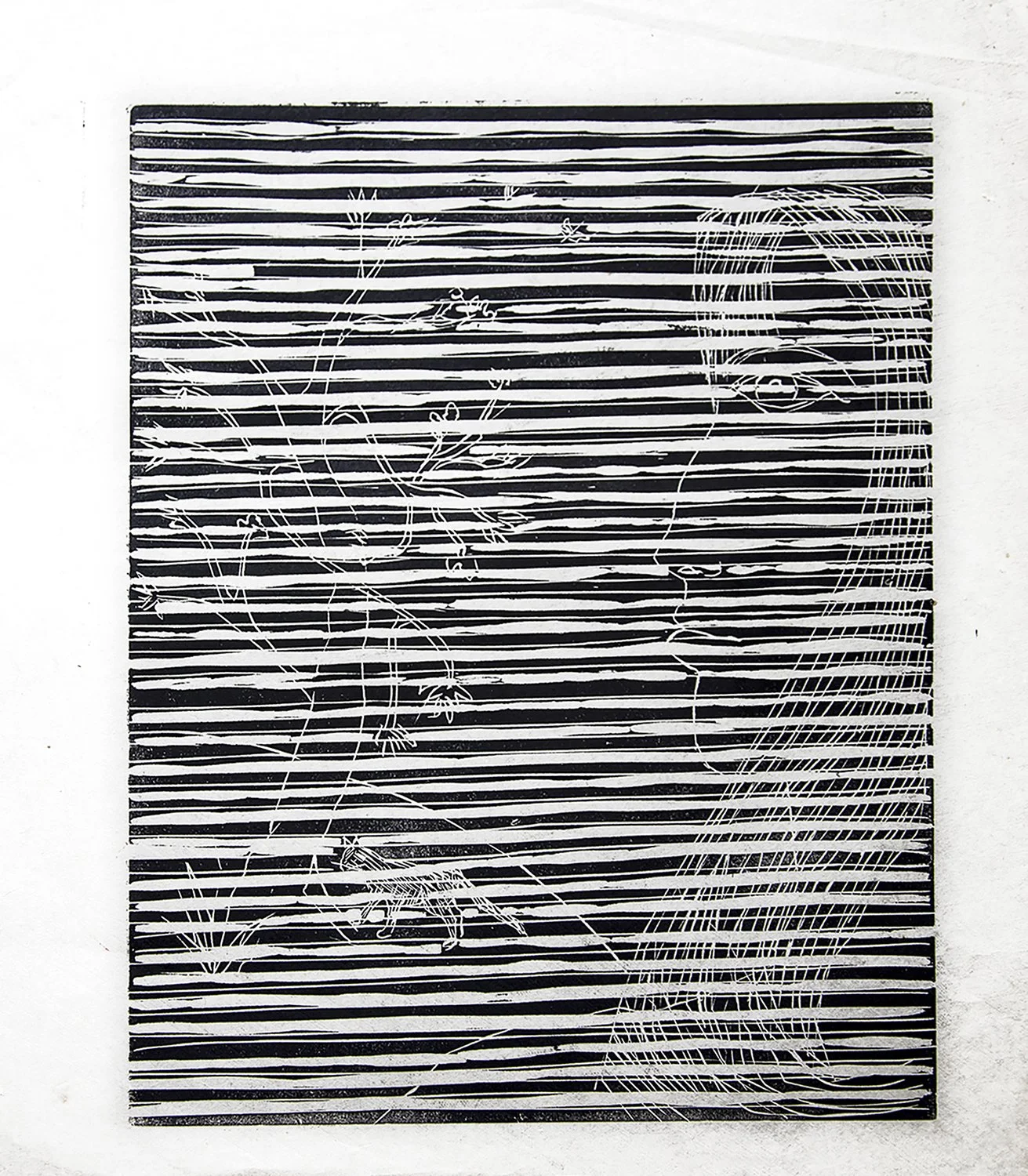 9" x 12", Linocut on Archival Paper