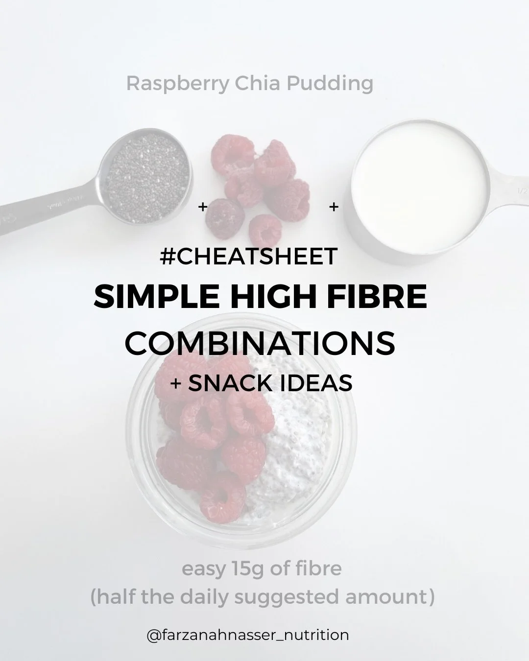 EVERYDAY, SIMPLE HIGH FIBRE COMBINATIONS to help you get the recommend 30g daily. A few little hacks like this can make a BIG difference and add up, especially on those busy days. 

Comment BOOK and I will send you the link to preorder my book which 