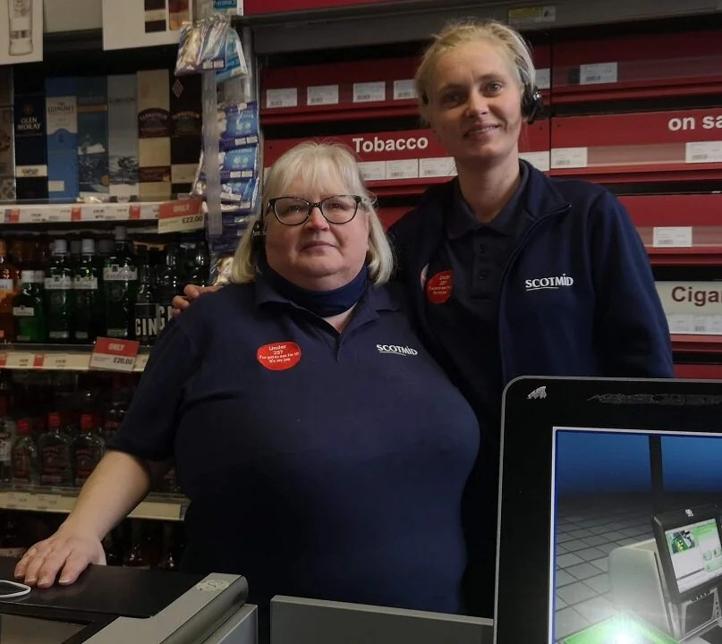 Roxanne and Elizabeth. “I don't usually like having my photo taken” - “oh I do” - “but for IWD it's OK”
