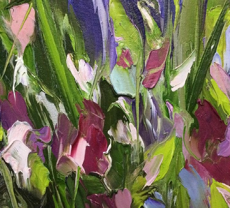 Lesley, artist. Spring oil sketch