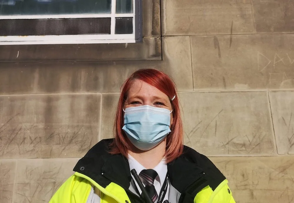 Vicky (outside the Covid centre at Leith Library)