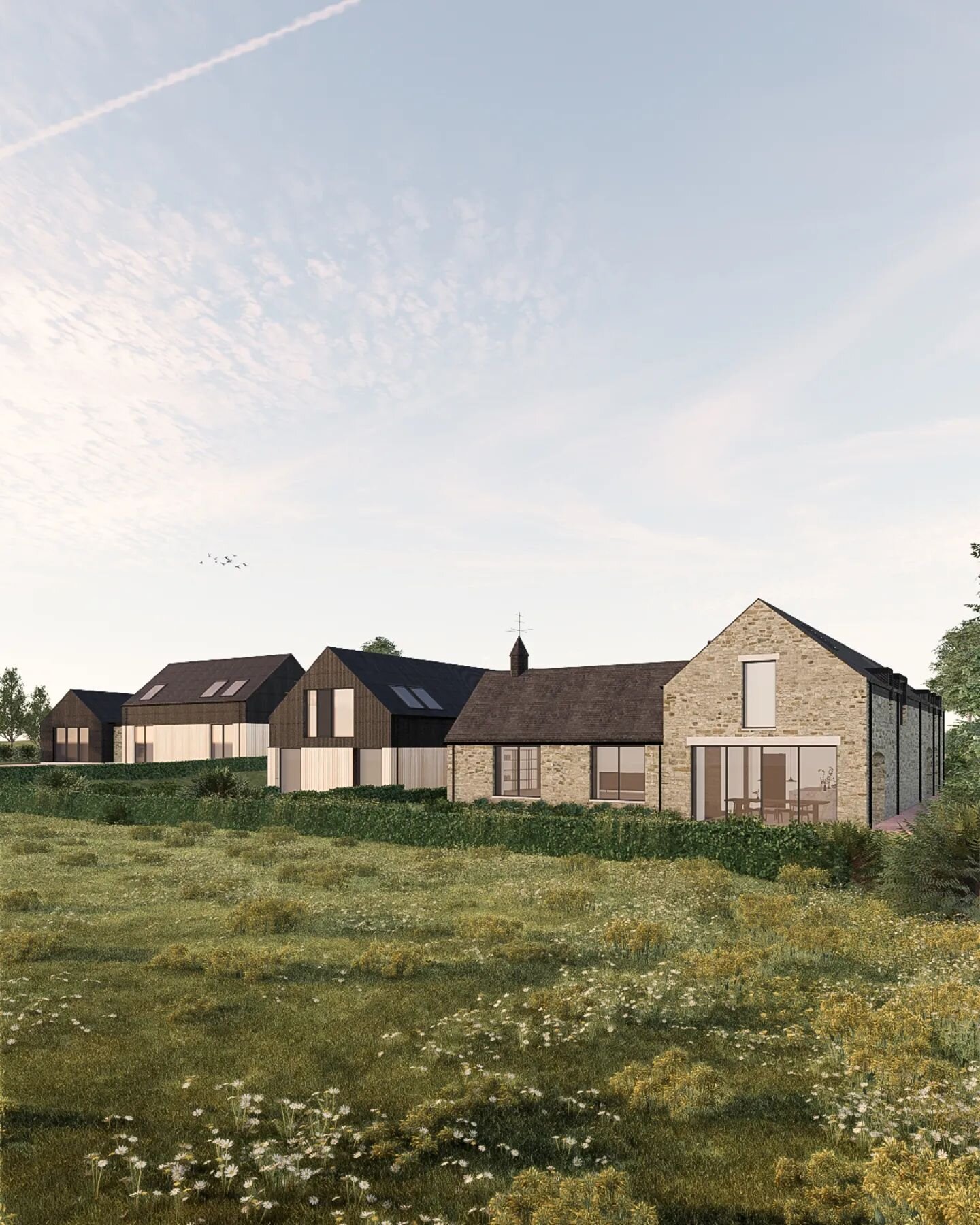 Work in progress images of this barn conversion and new residential development in Angus with @lynedochproperty . Looking forward to seeing this move forward now planning has been granted. 

#barnconversion
#residentialdevelopment
#scottisharchitectu
