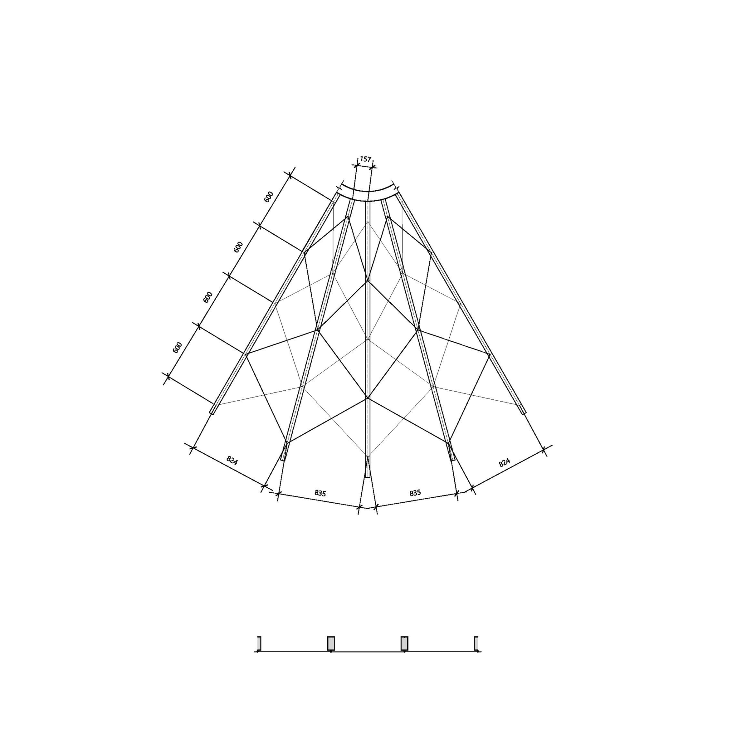 Anchor wire on timber frame
