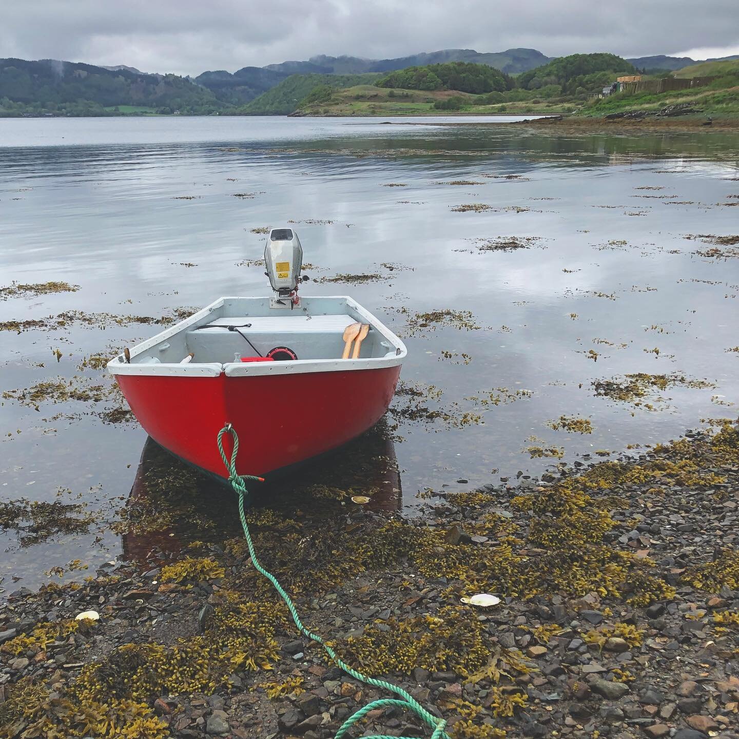 Our little red boat. Looking forward to seeing nature from the water 
🦑🦦🦀🪸

#redboat #boating #boatinglife #loch #seaweed #kamesfarm #boatlife #lifeonkamesfarm #seashore #scottishcoast #boatfun #littleredboat #oban #scotland #scotlandexplore