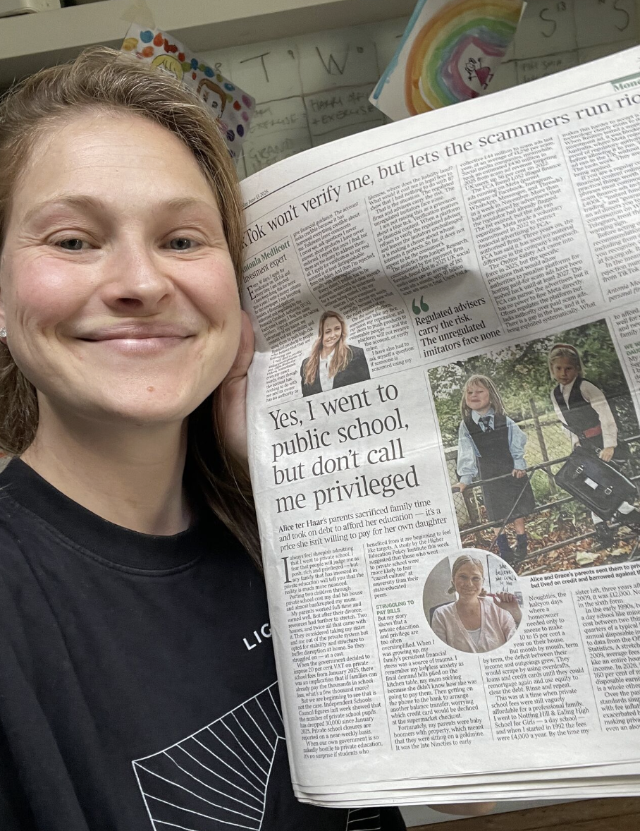 The Times: I went to private school but don't call me privileged