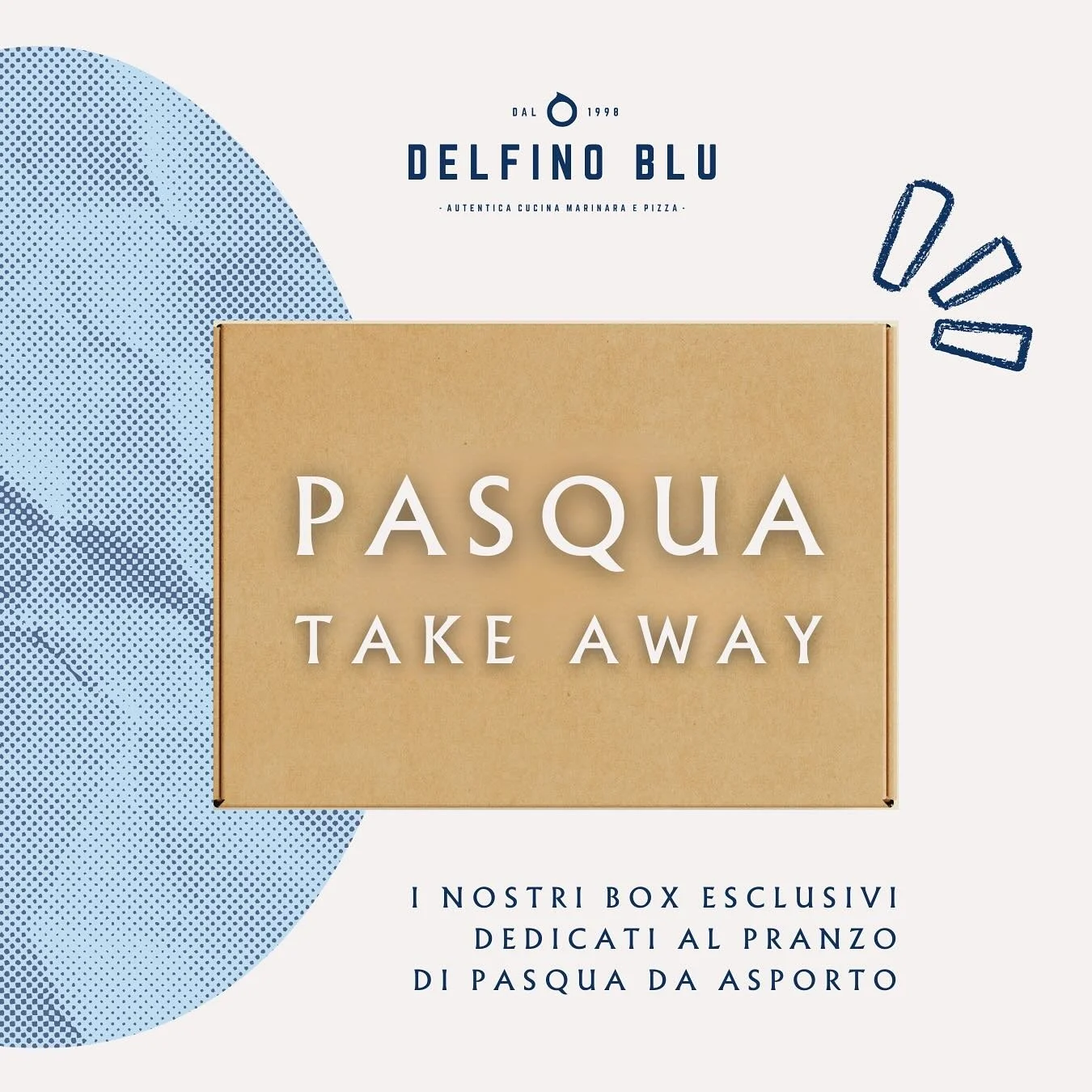 Pasqua TAKE AWAY 🕊️

I nostri box esclusivi per il Pranzo di Pasqua.

Da oltre 20 anni accompagniamo le vostre feste con un format pensato per farvi vivere i momenti pi&ugrave; importanti senza pensieri.

Un&rsquo;esperienza lunga e collaudata che c