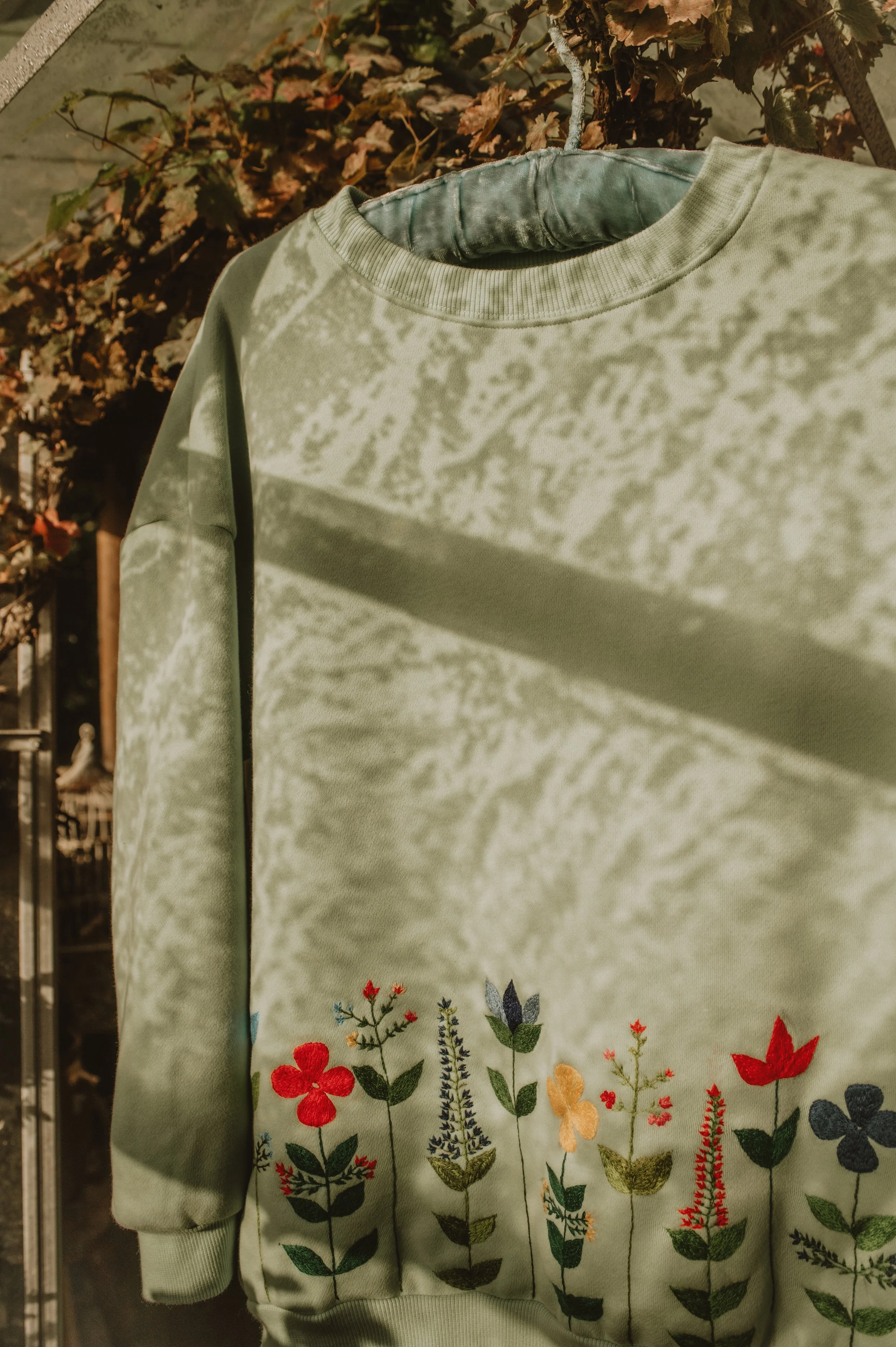 Her Garden Hand Embroidered Sweatshirt