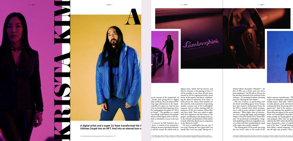 The Ultimate Collaboration with Lamborghini x Krista Kim x Steve Aoki