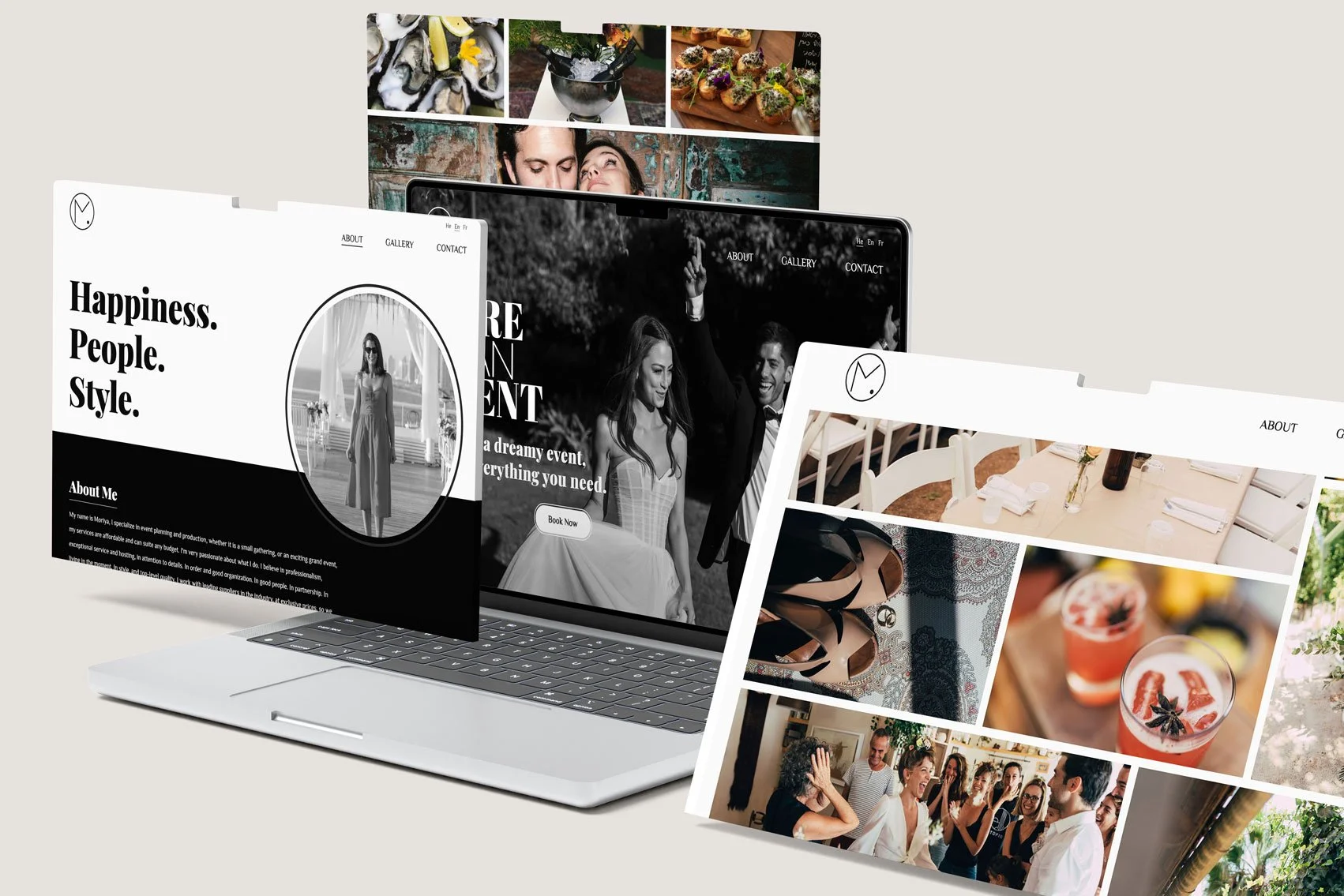 UX/UI website design desktop layout