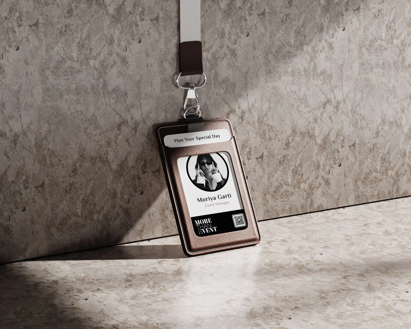 Employee card design mockup
