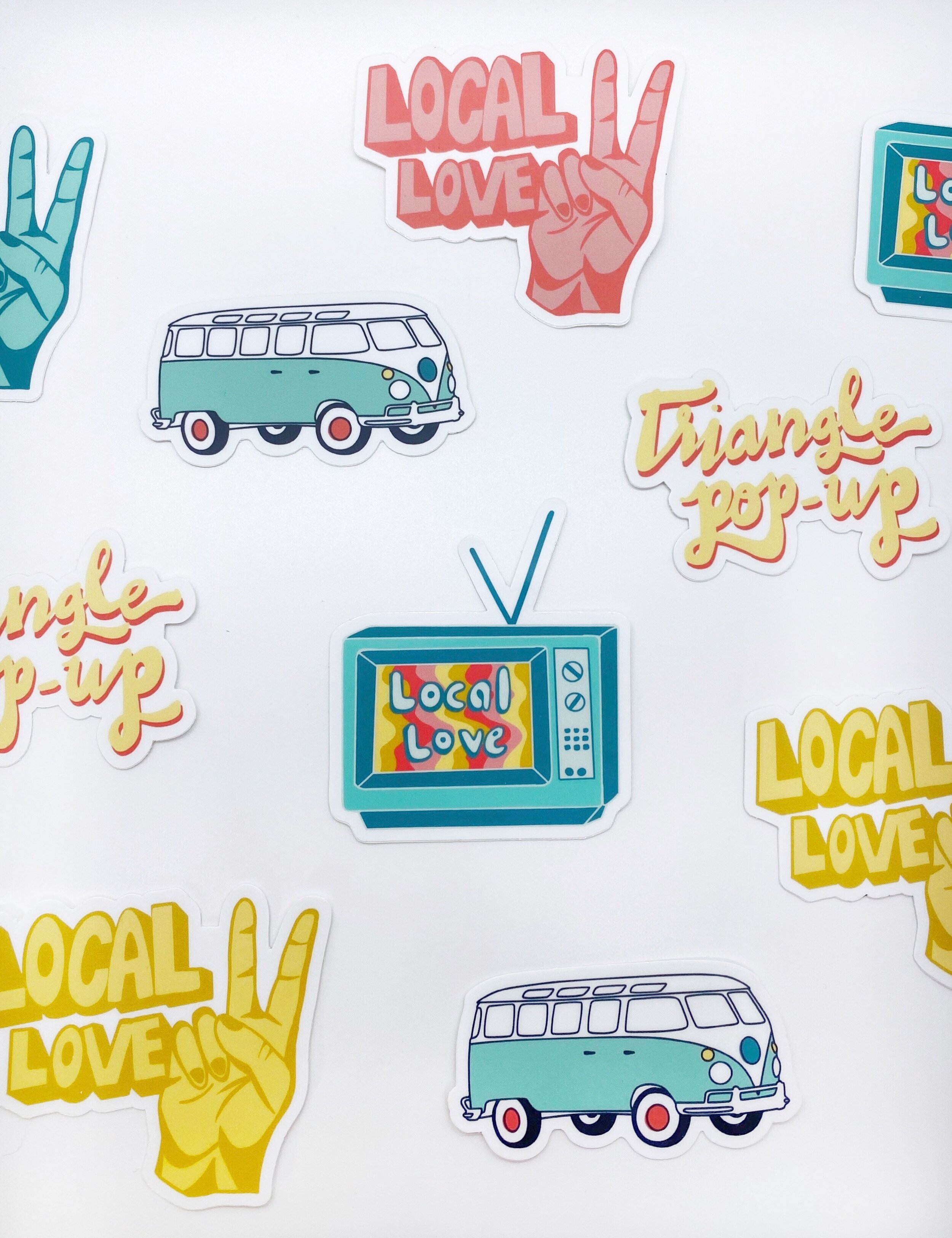 Wait - you may want to add this on too! Assorted Stickers from Local Artists