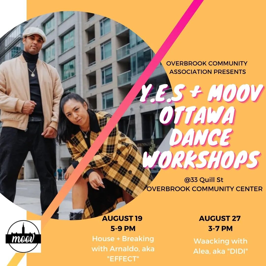 FREE youth dance workshops with @moovottawa !!

 We have 2 workshops set up for kids/ youth 10 to 18 years old, but highly encourage those from the BIPOC, new comer,&nbsp;@vanierhub,&nbsp;@sandyhillchc, Lower Town &amp; LGBTQ2S+ communities to regist