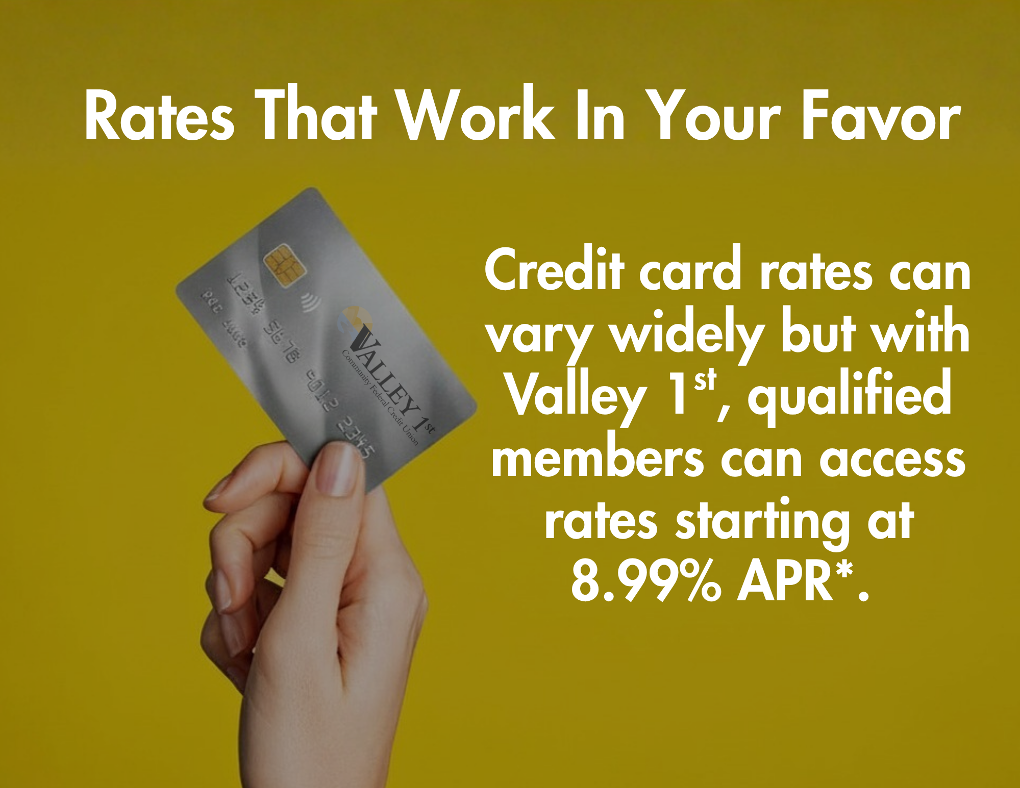 Credit Card Benefits — Valley 1st Community FCU