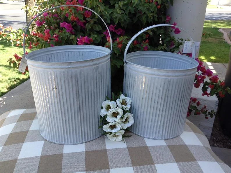 Galvanized Buckets - $66