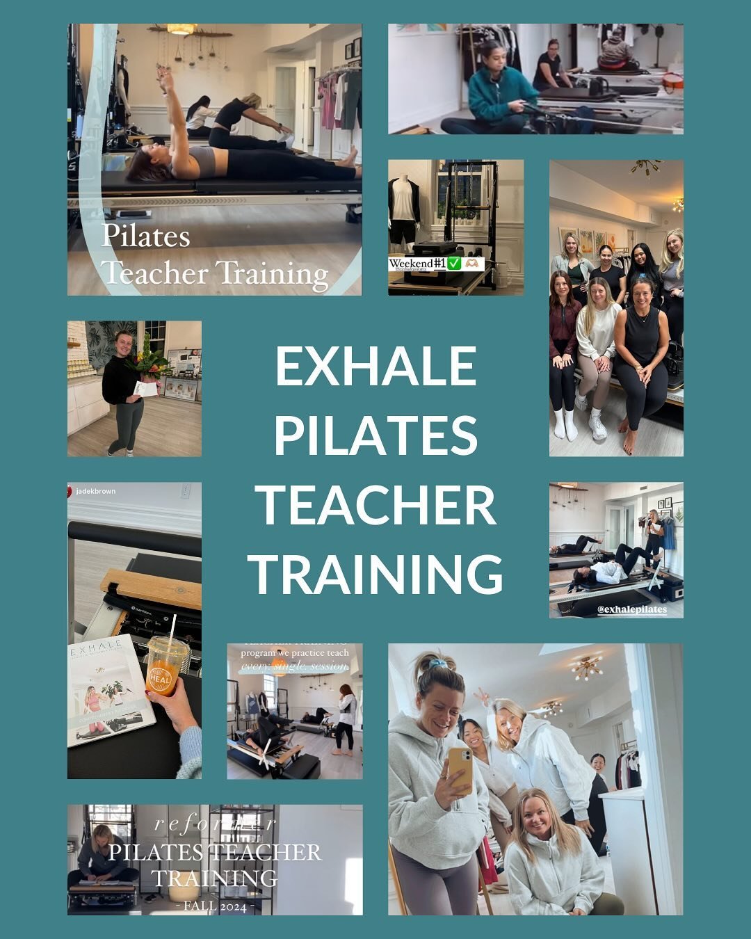 Yesterday was our last weekend of the Fall 2024 Pilates Teacher Training program at @exhalepilates 🩵

Our teacher trainers will be on the schedule soon for apprenticeship classes, and we&rsquo;d love for you to support their learning and receive a s