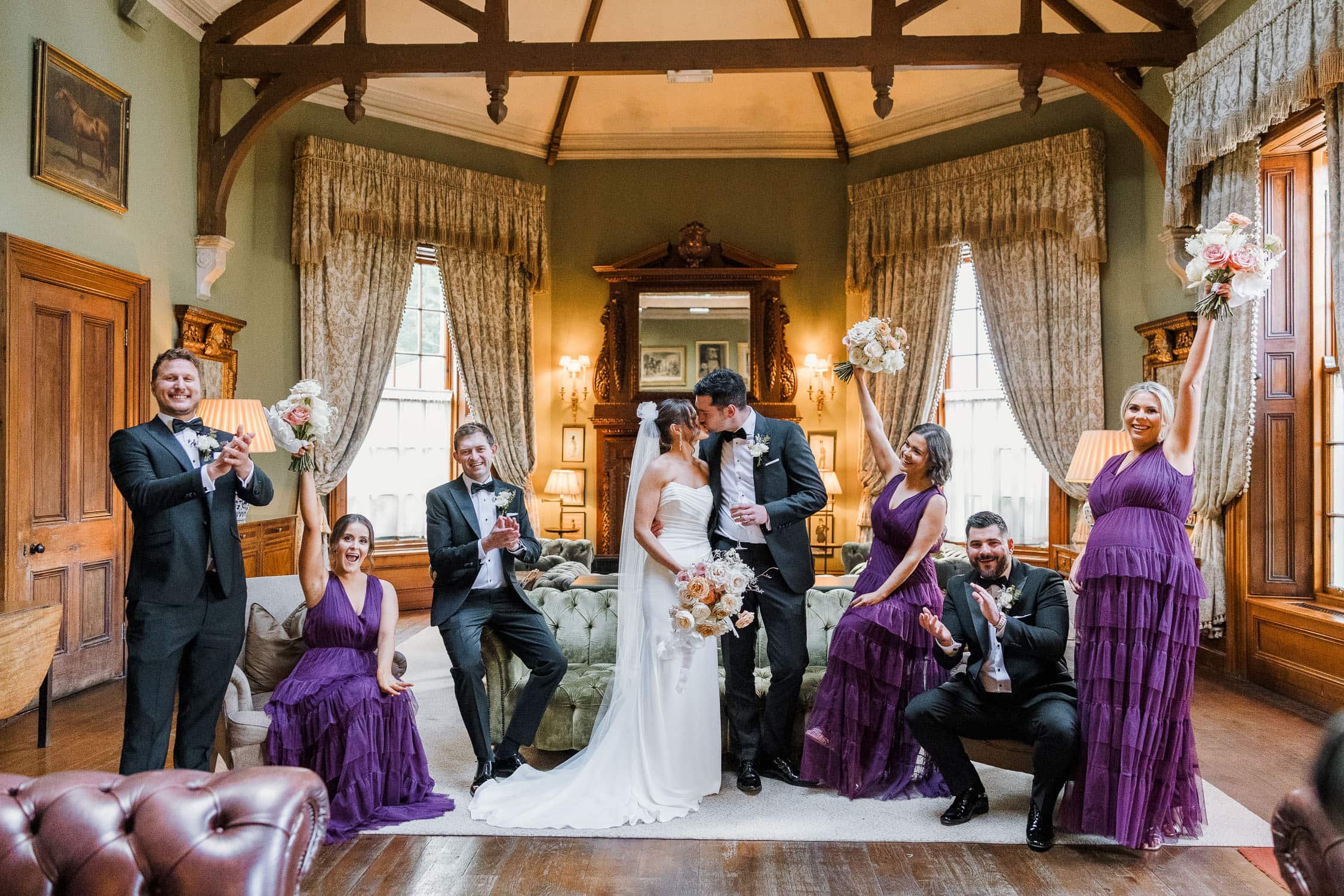 Bridal Party Photo in Castle Leslie