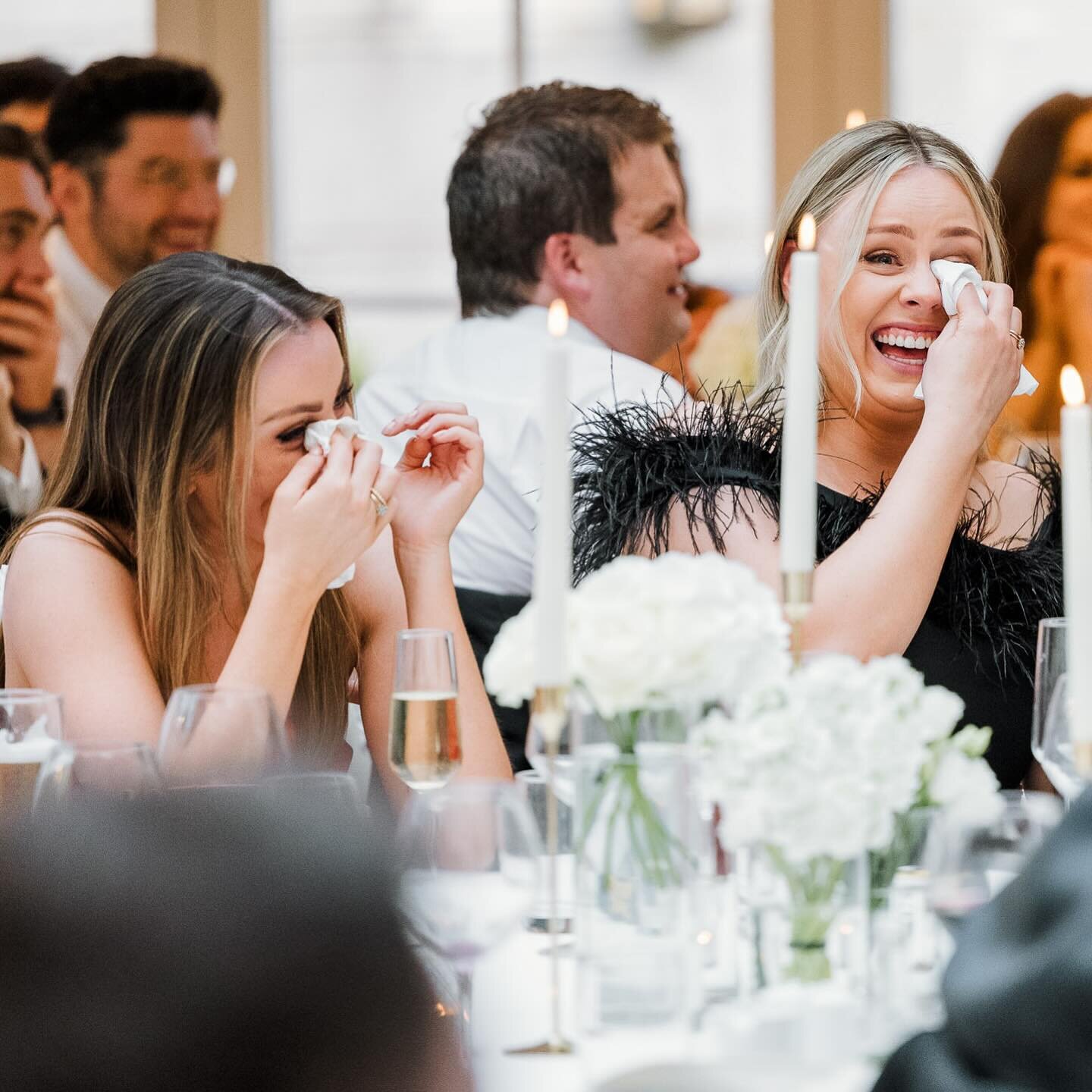 SPEECHES. If you are having speeches at your wedding, I will capture lots of natural reactions from your guests as well as yours as a couple. I walk around the edges of the room and people don&rsquo;t really know they are being photographed, and that