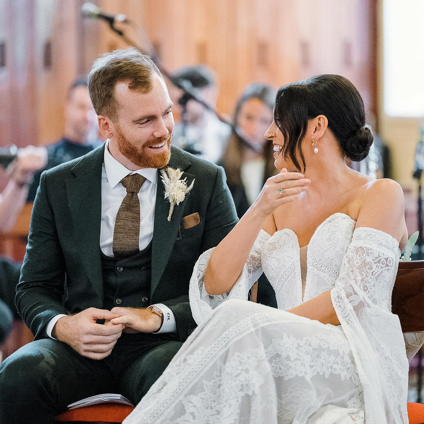 I love this sequence of unposed photos of Kerri &amp; Fergal having a moment during the ceremony and checking out their rings 😃😍 A huge part of getting natural unstaged photos is to know where I need to be at different stages throughout the day, an