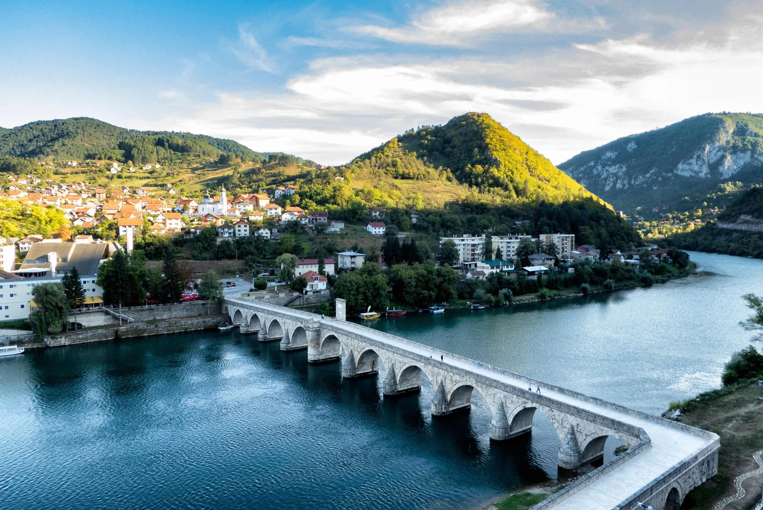 Stone Mehmed Paša Sokolović Bridge over the Drina in Višegrad
