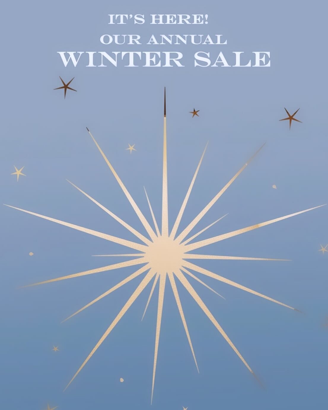 Stop in to shop our winter sale! Open Wednesday-Sunday ❄️