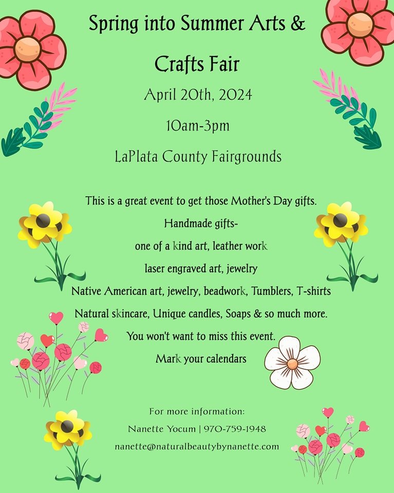 Make sure to come say hey! Going to be at the Laplata county fairgrounds, with some other awsome vendors! Make sure yo come say hey! And check out some of my new stuff.

This will be my first show in Durango so let's make ir a good one! Come check it
