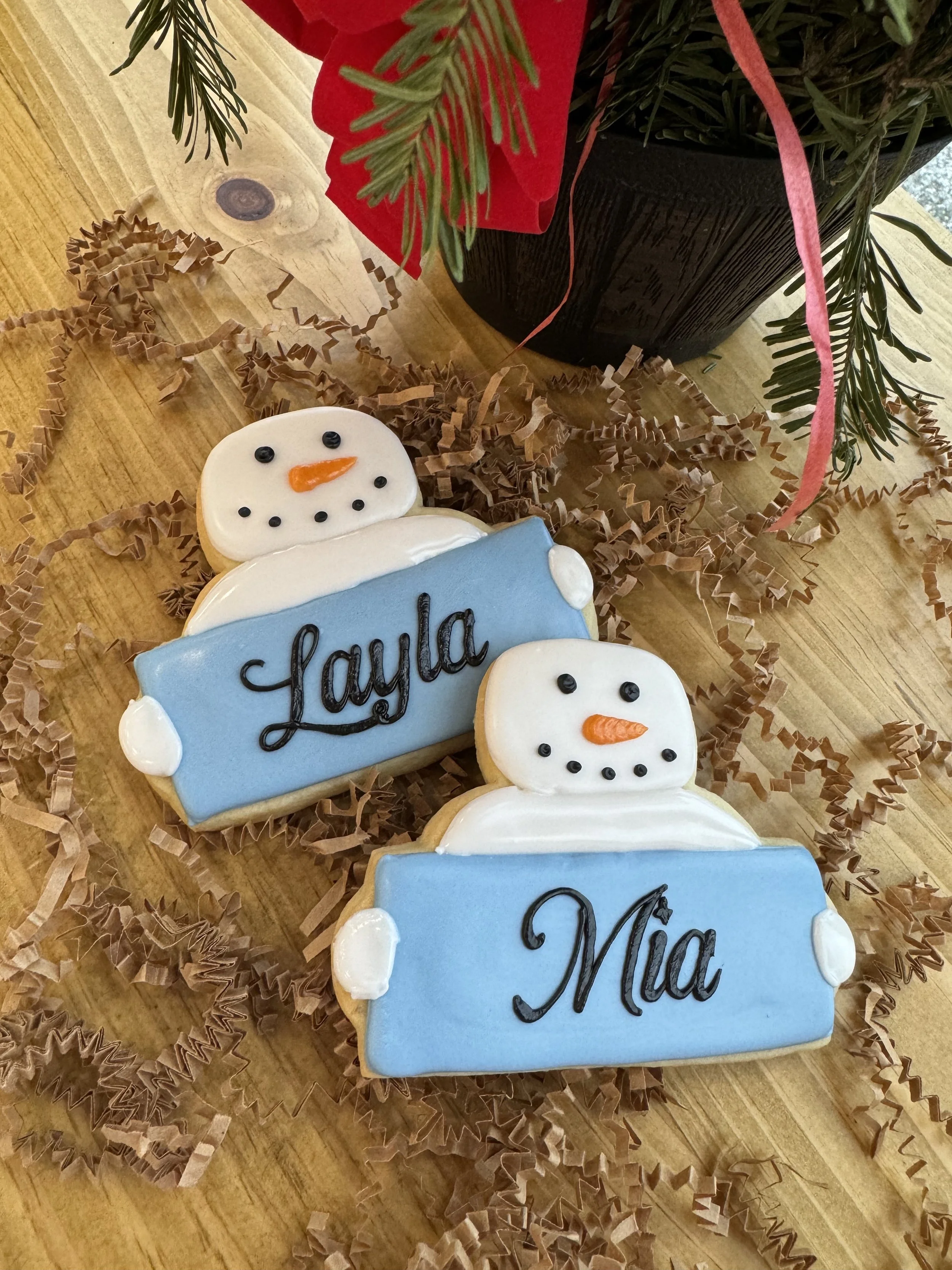 Snowman Cookie Name Plate