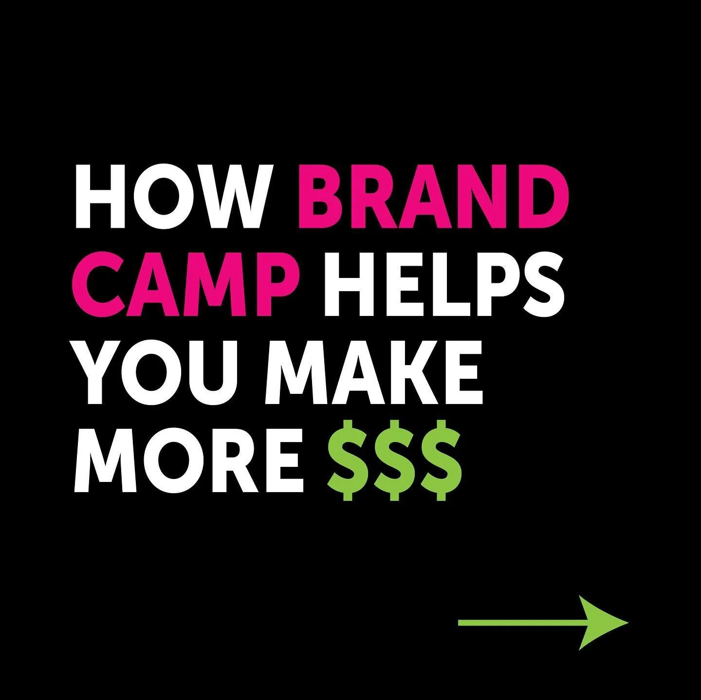 How can Brand Camp make you more 💰💰💰? 🤔

You might not correlate making more money with doing the deep work on your brand but from what I've seen our clients achieve after Brand Camp it is absolutely possible!

Swipe to learn the 5 ways Brand Cam