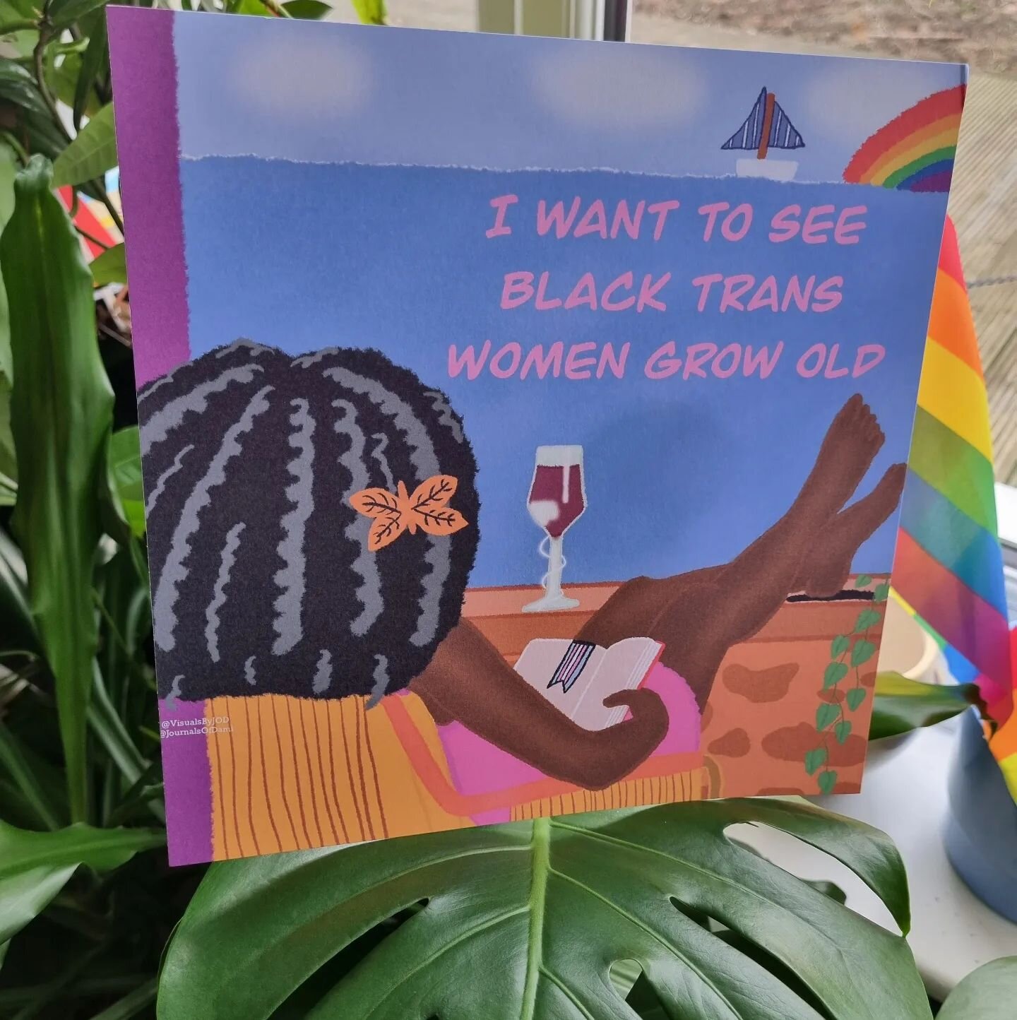 I want to see Black trans women grow old🏳️&zwj;⚧️❤️✊🏾 210mm x 210mm print now available on our store, link in bio💕💕