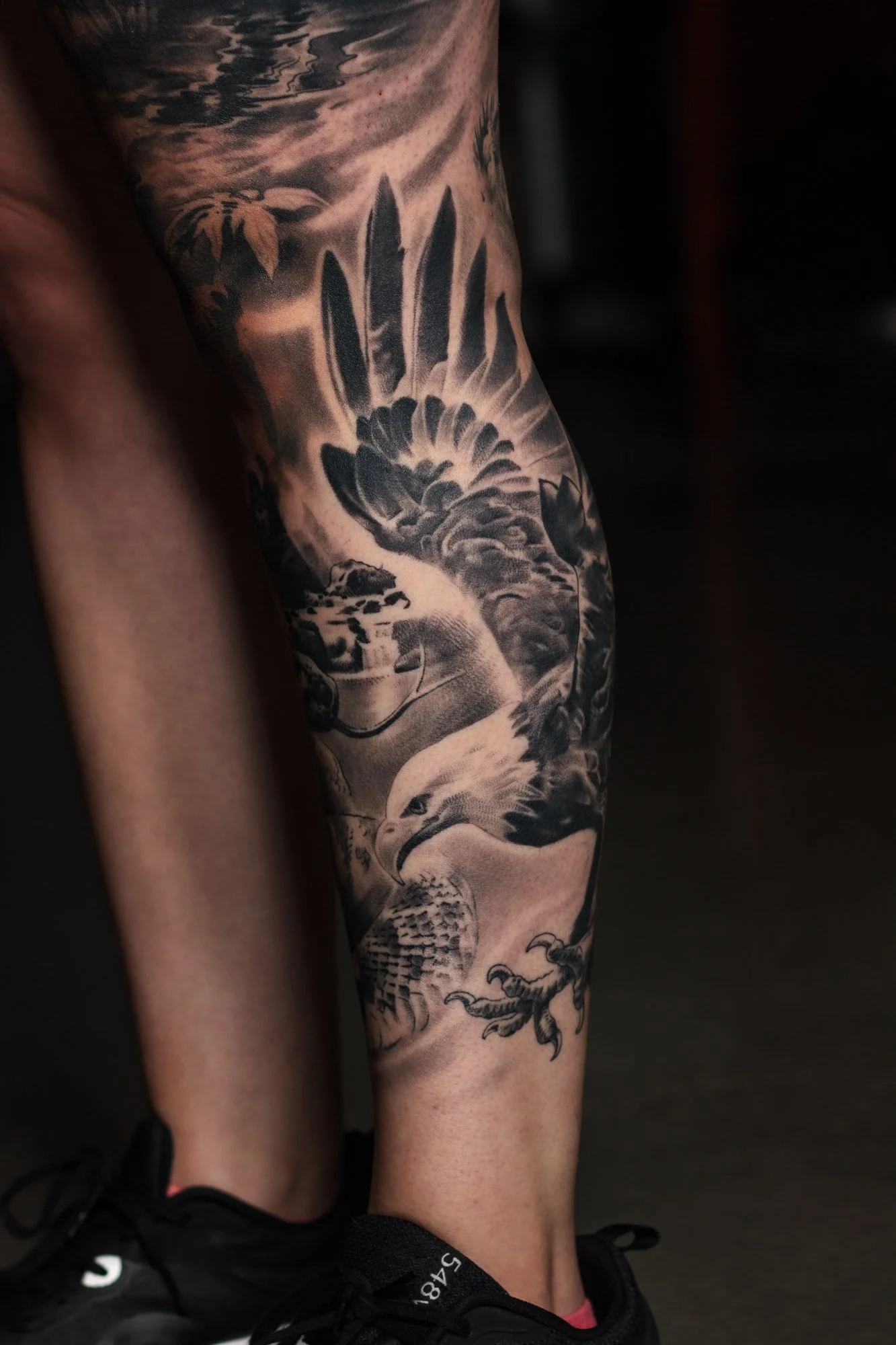 Eagle Fighting a Rattlesnake, Animal Leg Sleeve