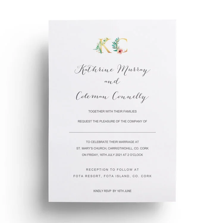 Katherine Floral Monogram Sample