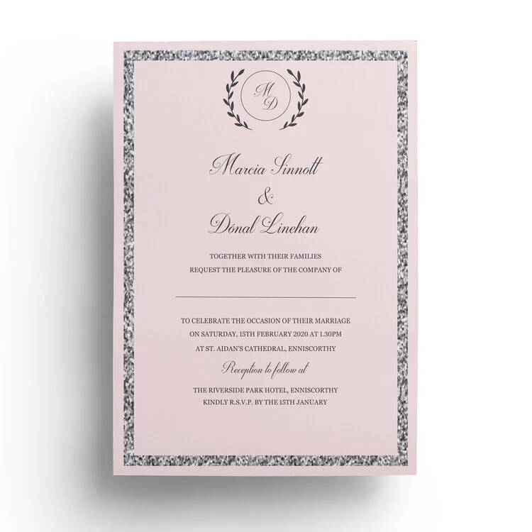 Hilary Blush Glitter sample