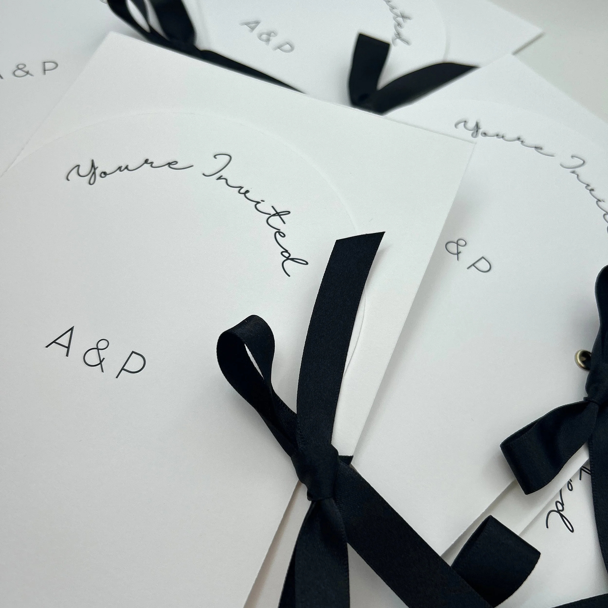 Arched Monochrome Invitations