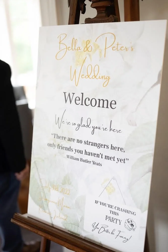Floral Wedding Welcome Sign