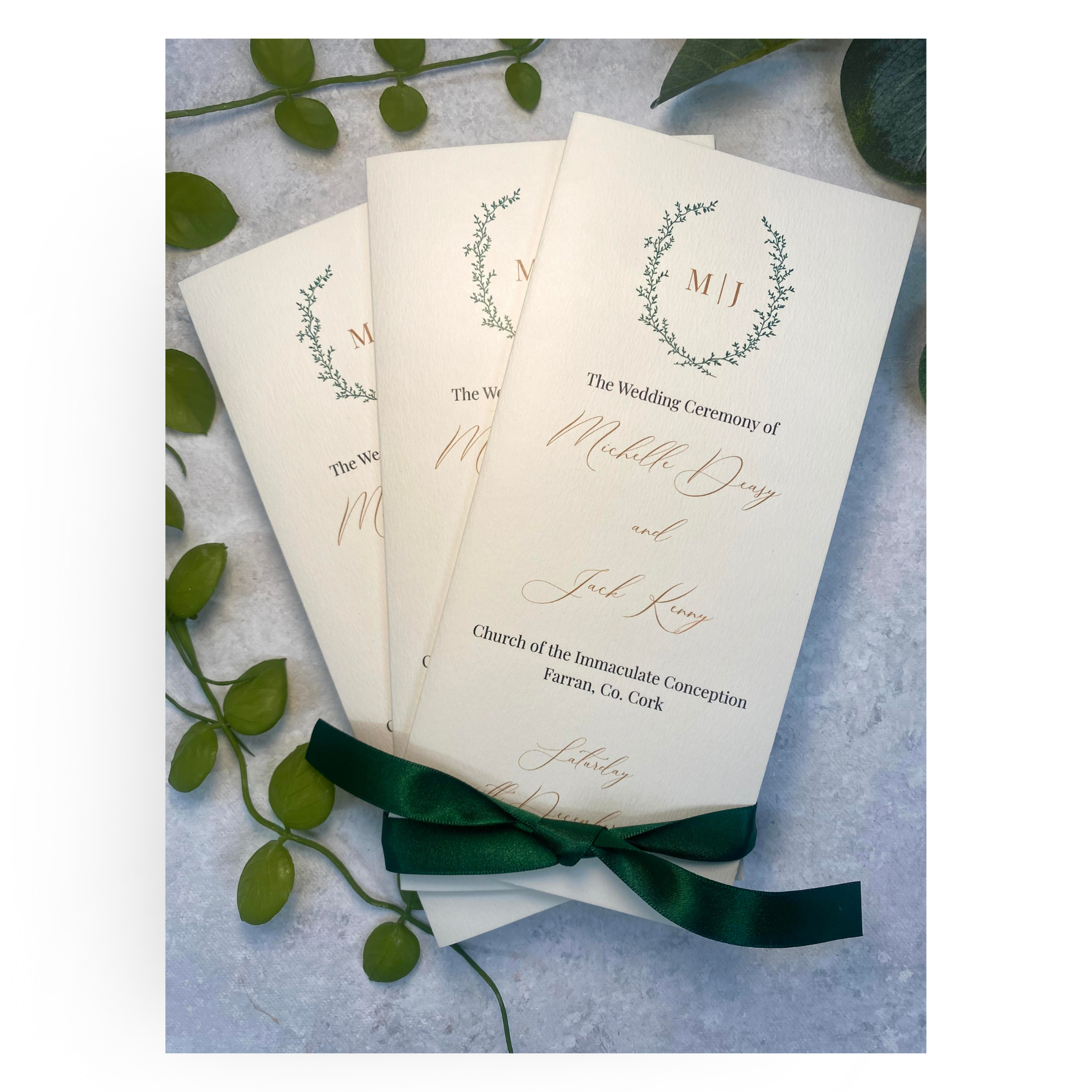 Michelle Tri-Fold Wedding Mass Booklet