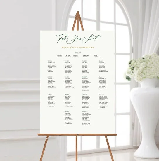 Michelle Contemporary Wedding Table Plan