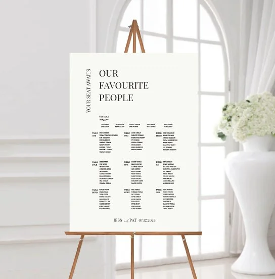 Jess - Our Favourite people Table Plan