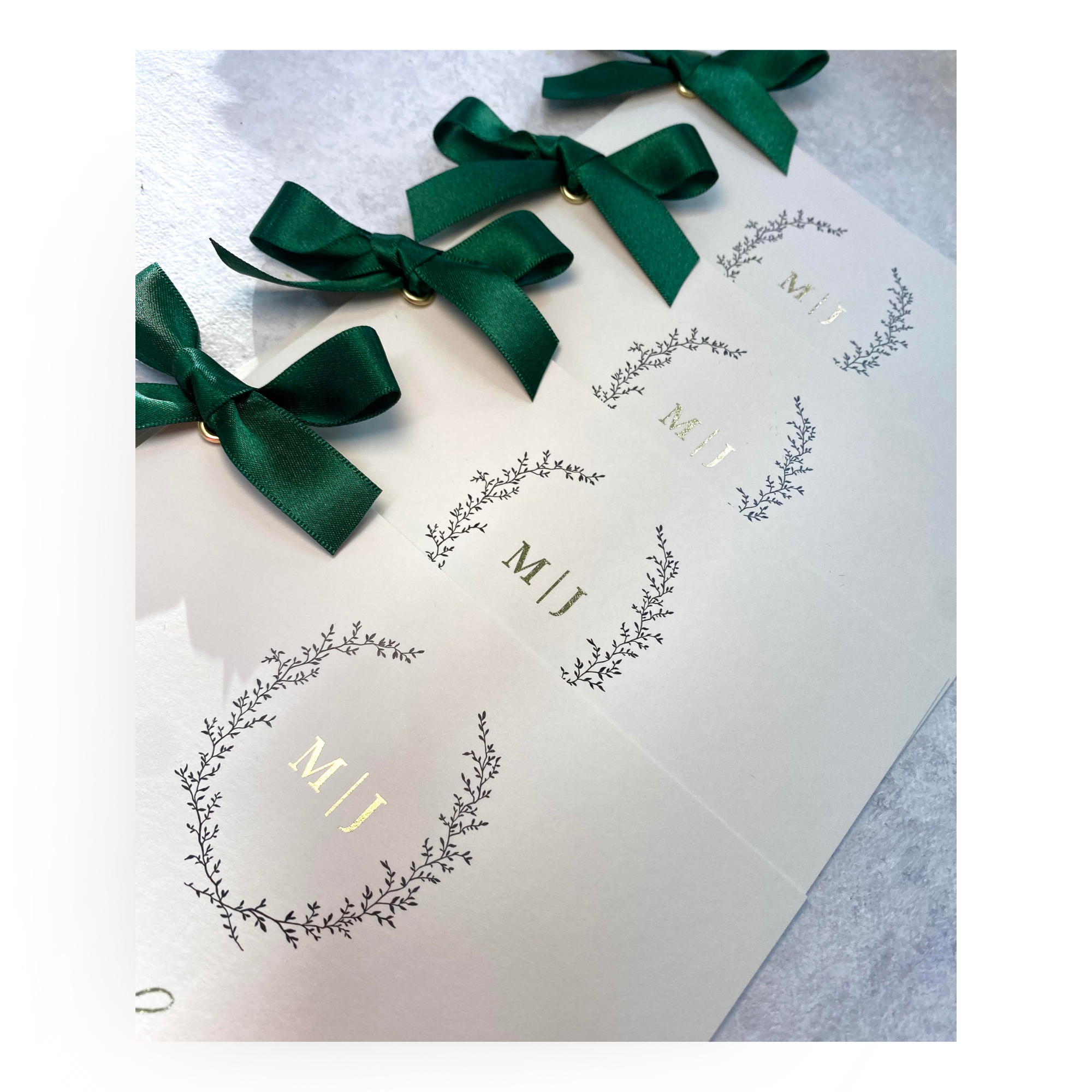 Michelle Delicate Gold Foil Invitation Sample