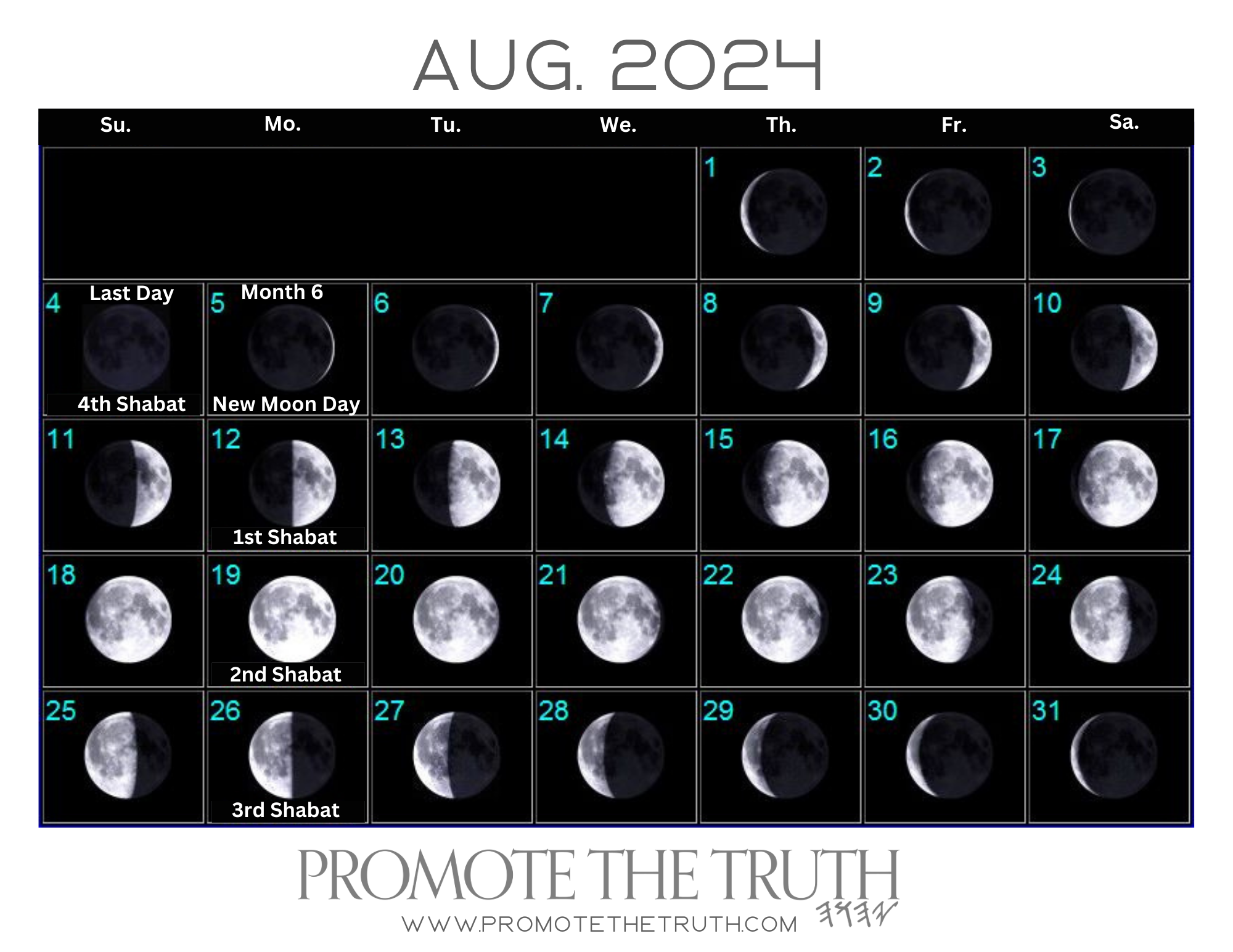 Calendar Of The Creator - Promote The Truth