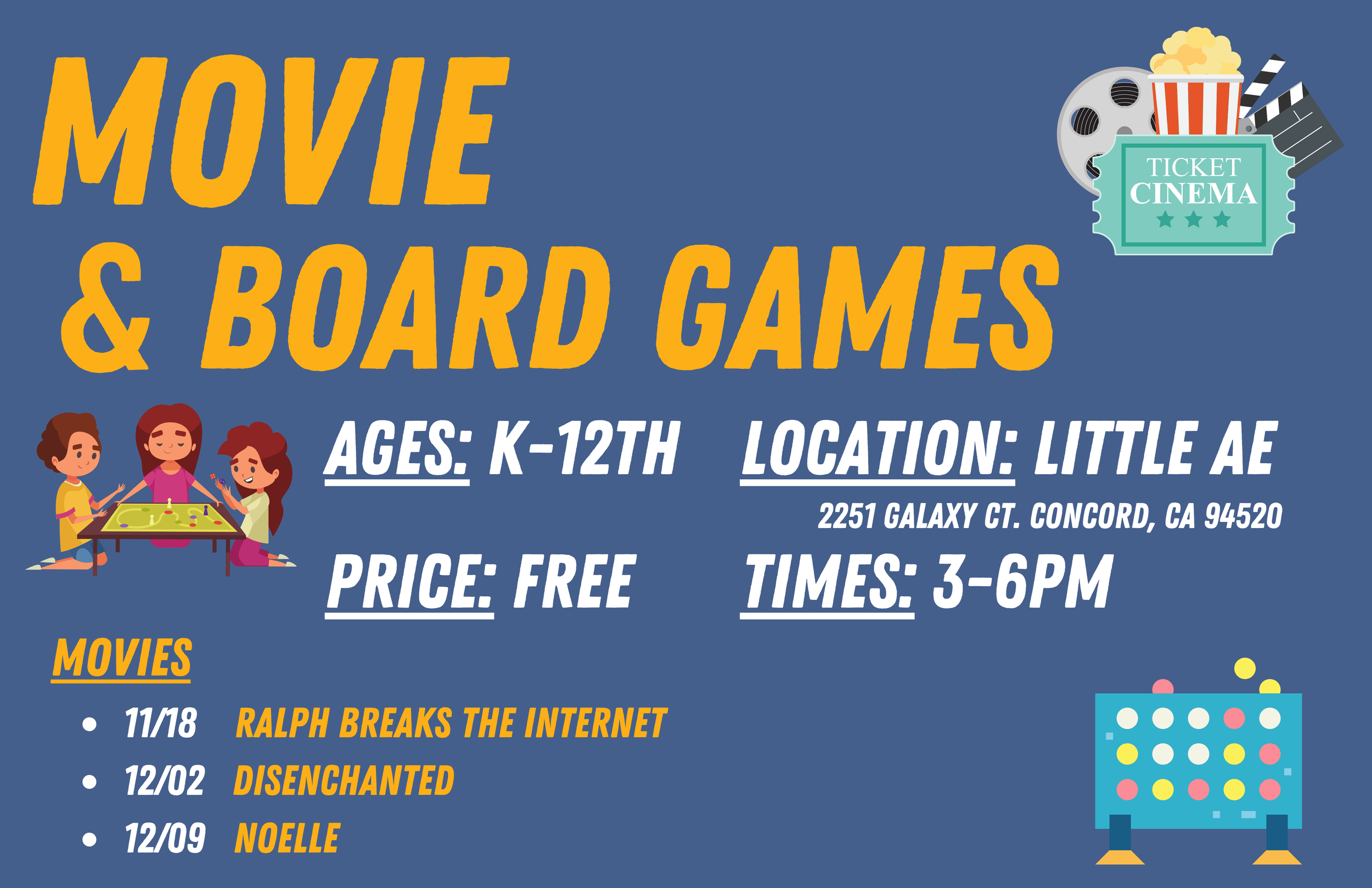 Movie and Board Games — Community Youth Center