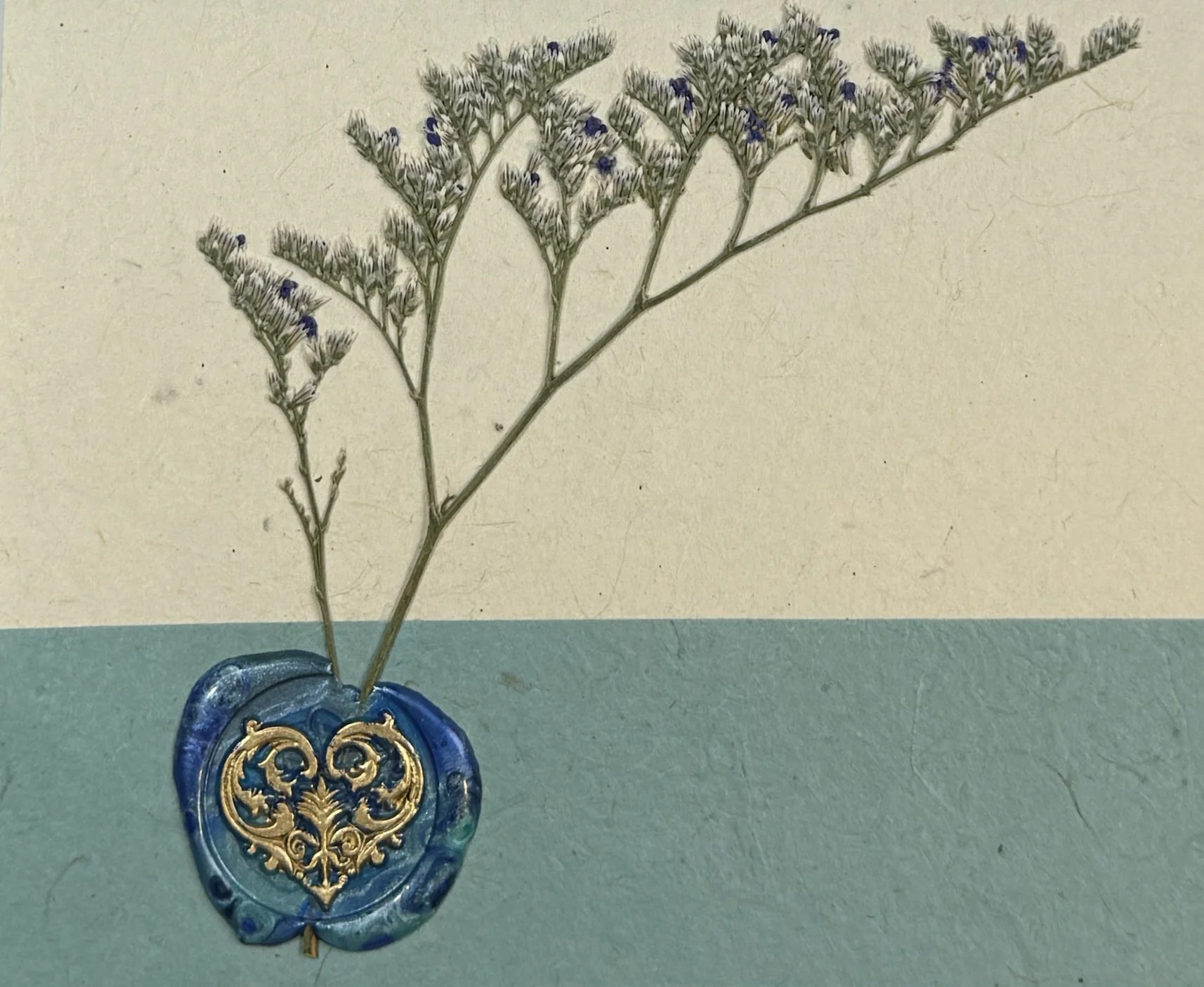 One-of-a-Kind Blank Floral Handmade Card for Any Occasion