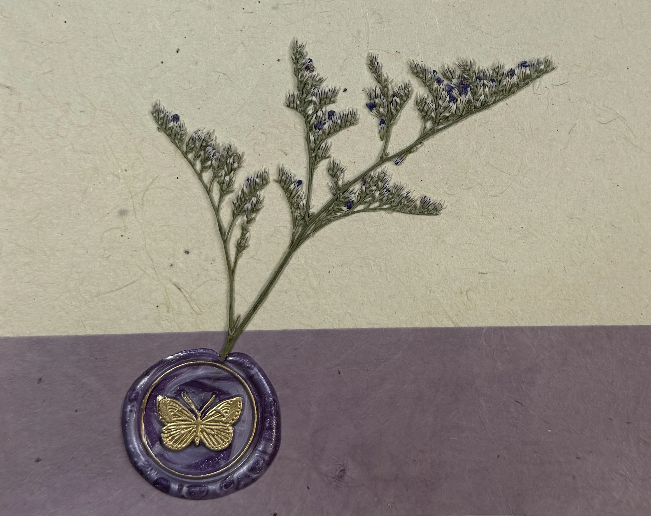 One-of-a-Kind Blank Floral Handmade Card for Any Occasion